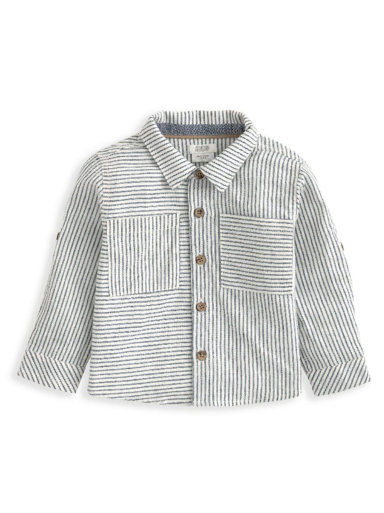 undefined Baby Boys Pinstripe Shirt - Blue