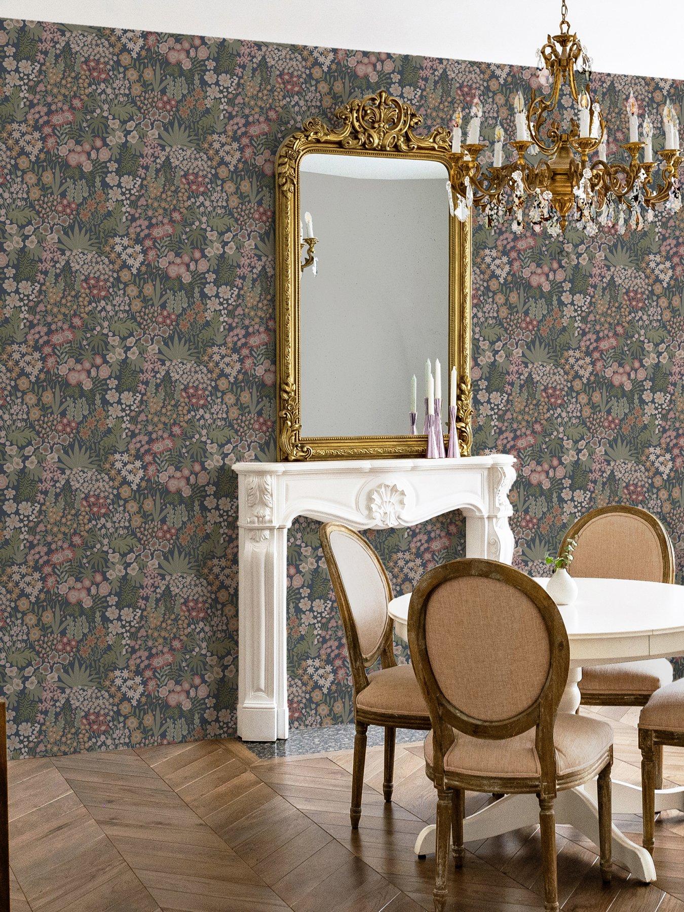 undefined Everbloom Wallpaper - Navy/Multi