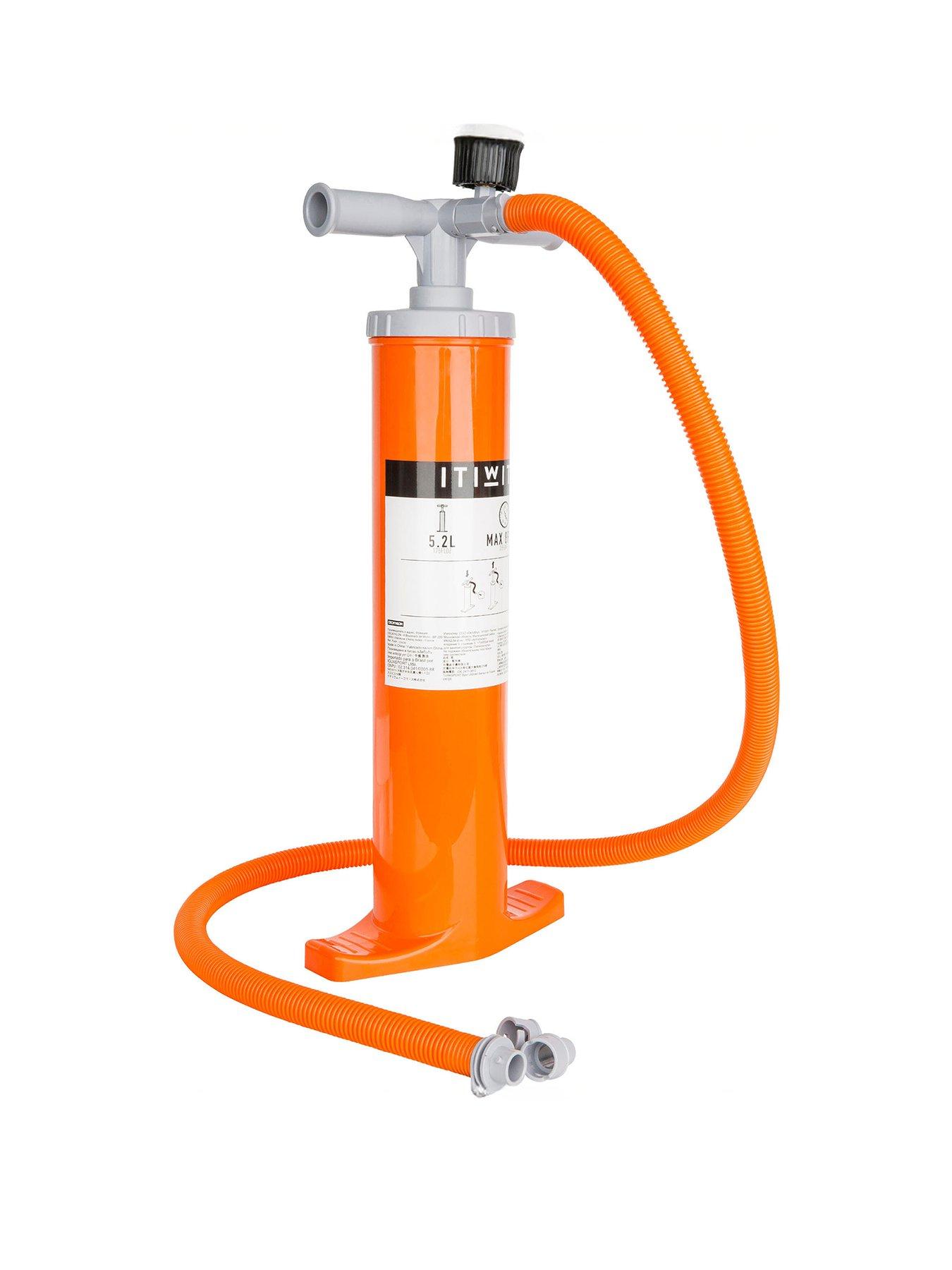 Decathlon Dual-Action Low-Pressure Hand Pump For Canoes And Kayaks 2x2.6L 1-8 PSI