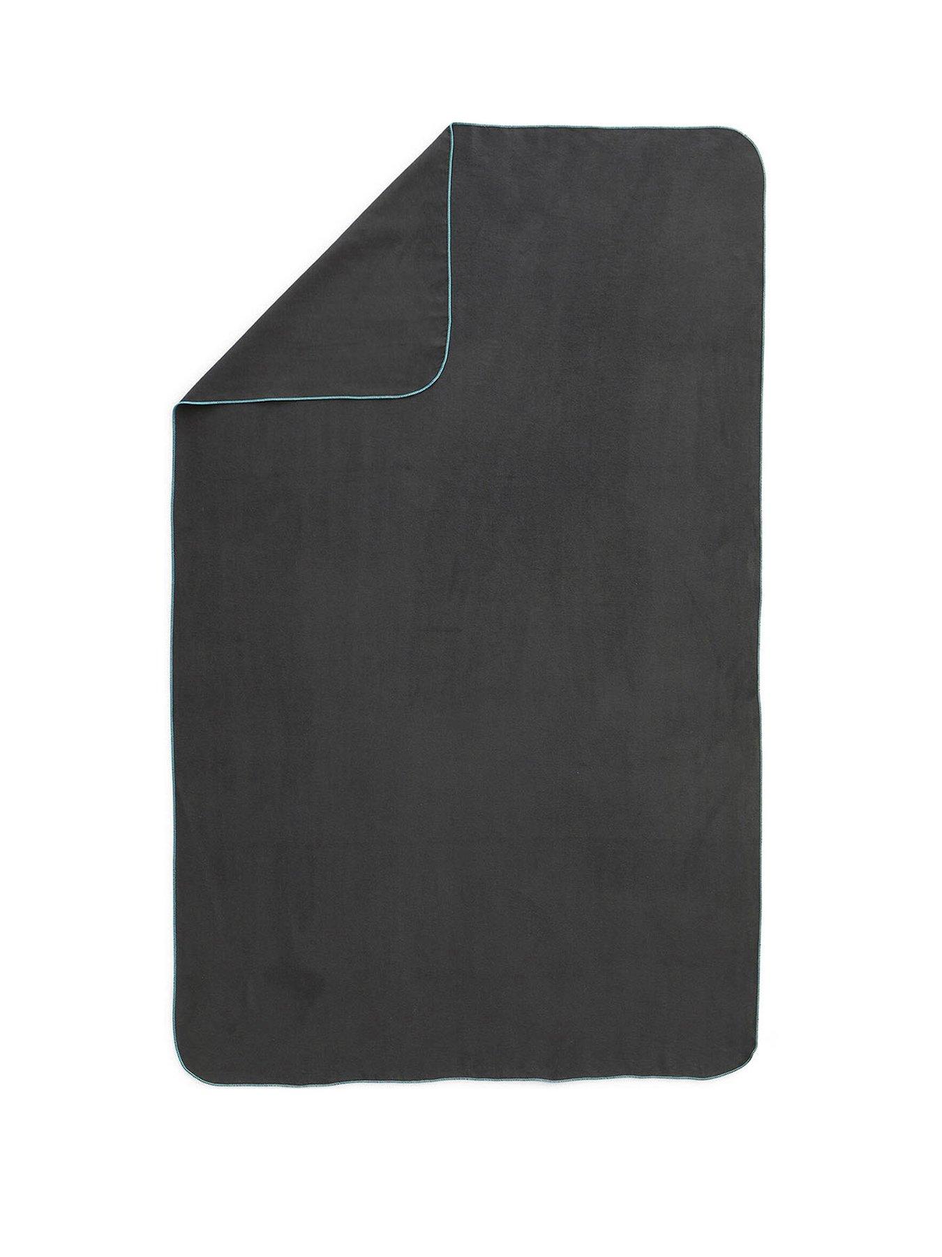 Image 1 of 5 of Decathlon Microfibre Swimming Towel Size L 80 x 130 cm - Dark Grey