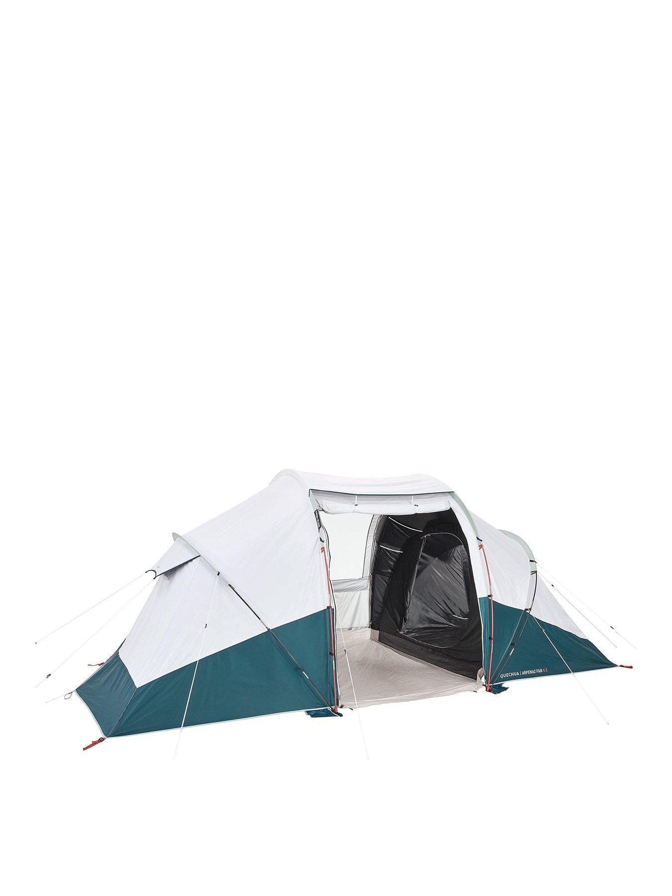 Decathlon Camping Tent With Poles Arpenaz 4.2 Fresh & Black - 4 Persons - 2 Bedrooms