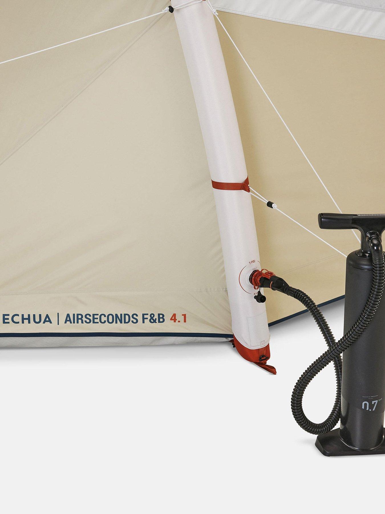 Image 6 of 7 of Decathlon Inflatable Camping Tent Air Seconds 4.1 Fresh&amp;Black 4 Person 1 Bedroom