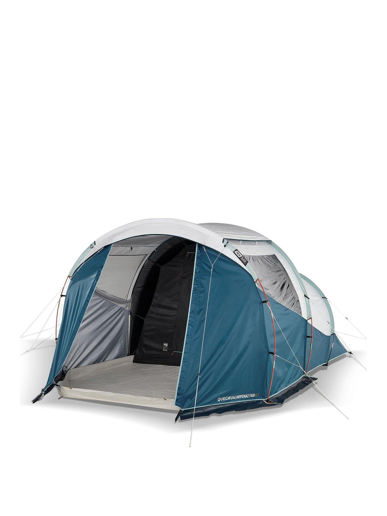 undefined Camping Tent with Poles Arpenaz 4.1 Fresh&Black 4 Persons 1 Bedroom