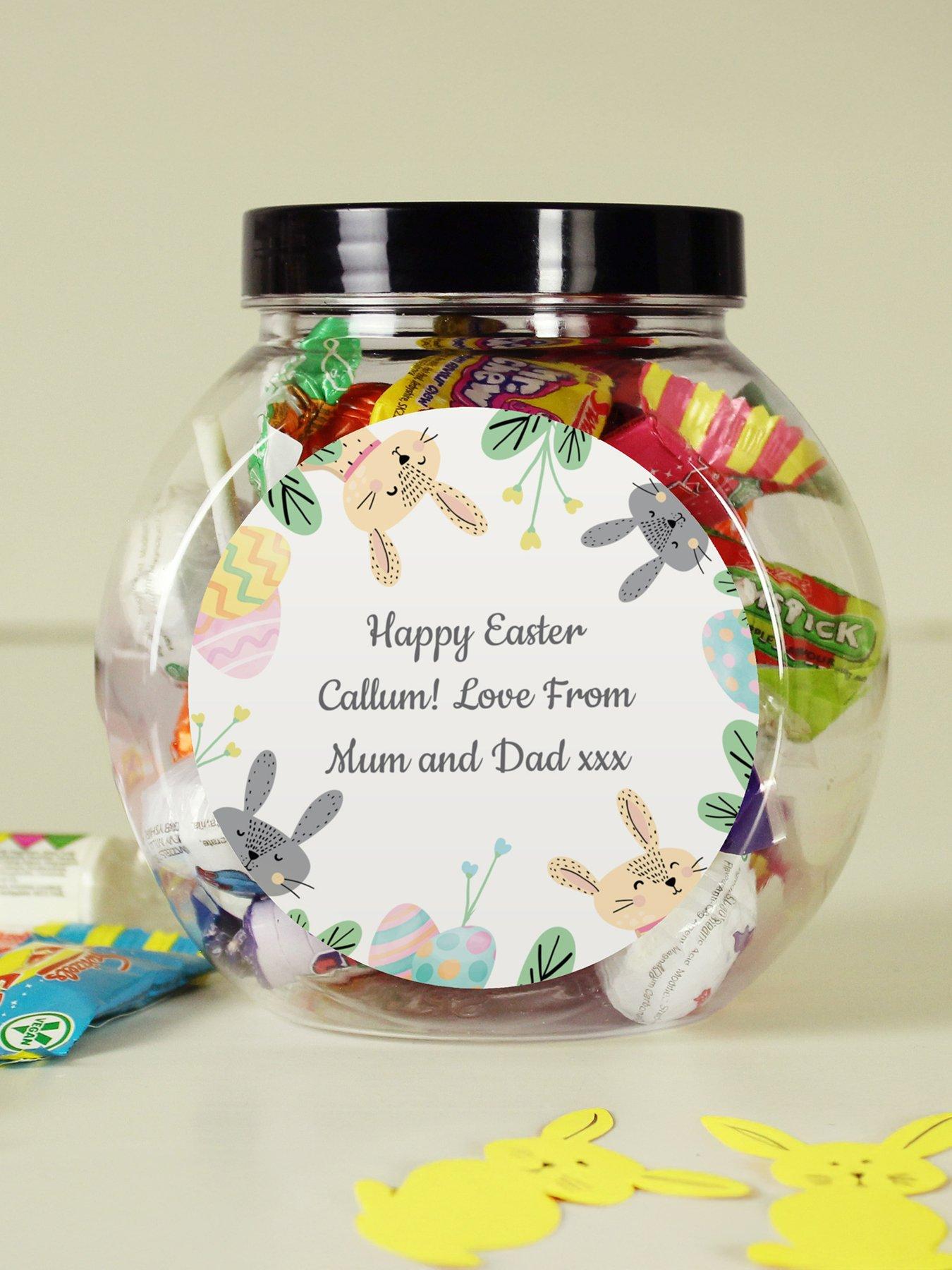 Image 1 of 4 of The Personalised Memento Company Personalised Easter Bunny Sweet Jar
