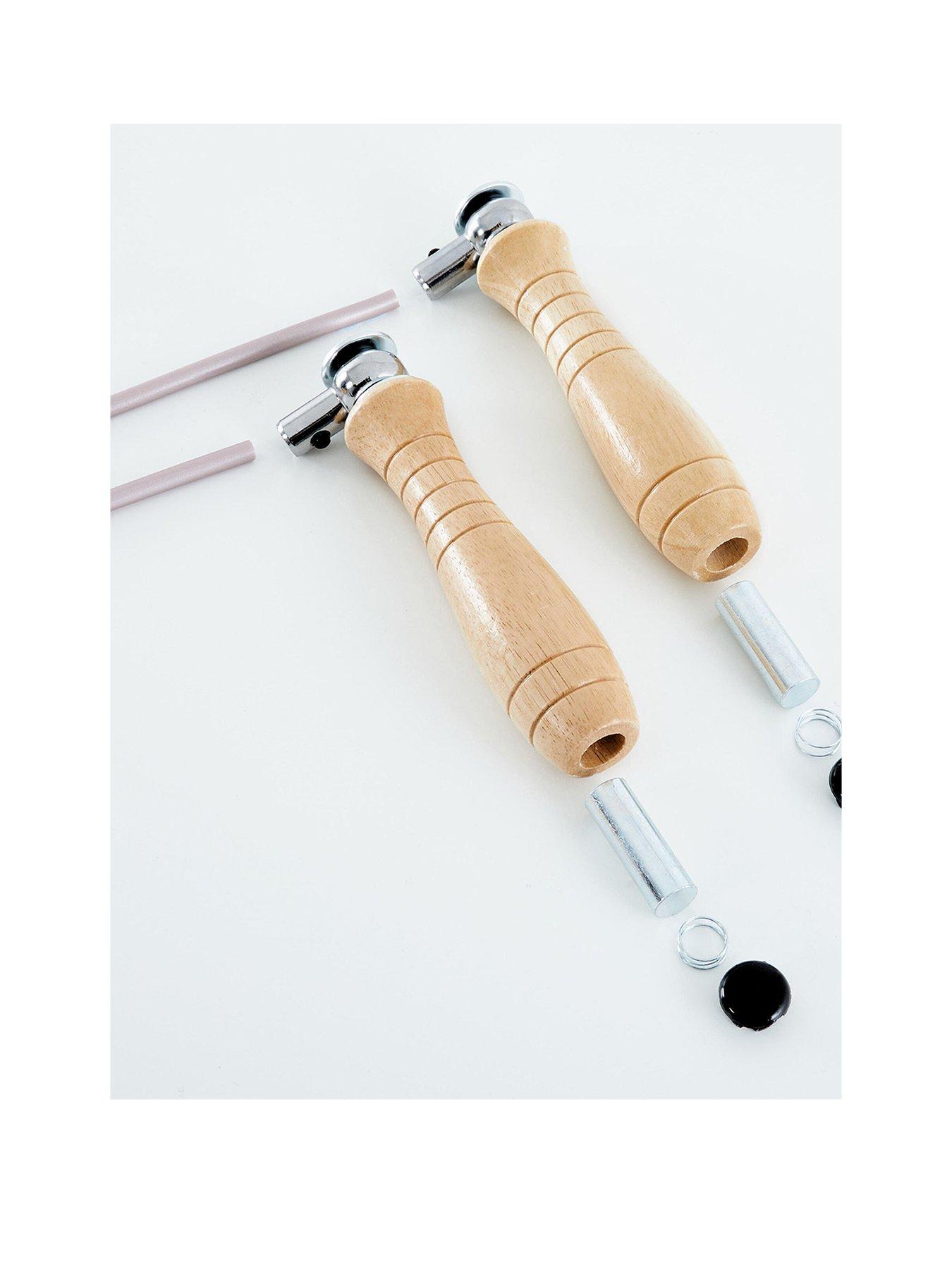 Image 2 of 6 of Decathlon Wooden Boxing Skipping Rope with Removable Weights