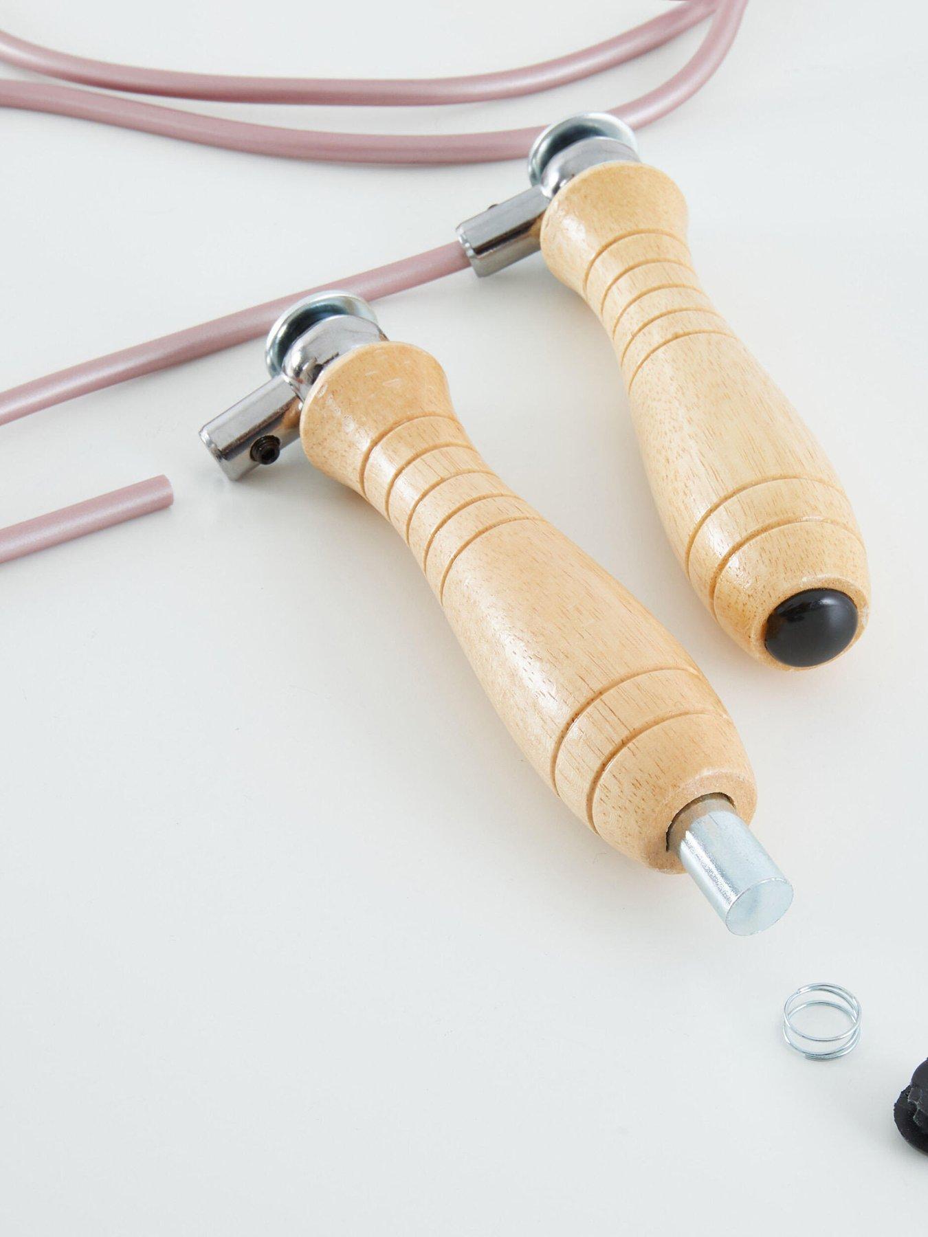 Image 3 of 6 of Decathlon Wooden Boxing Skipping Rope with Removable Weights