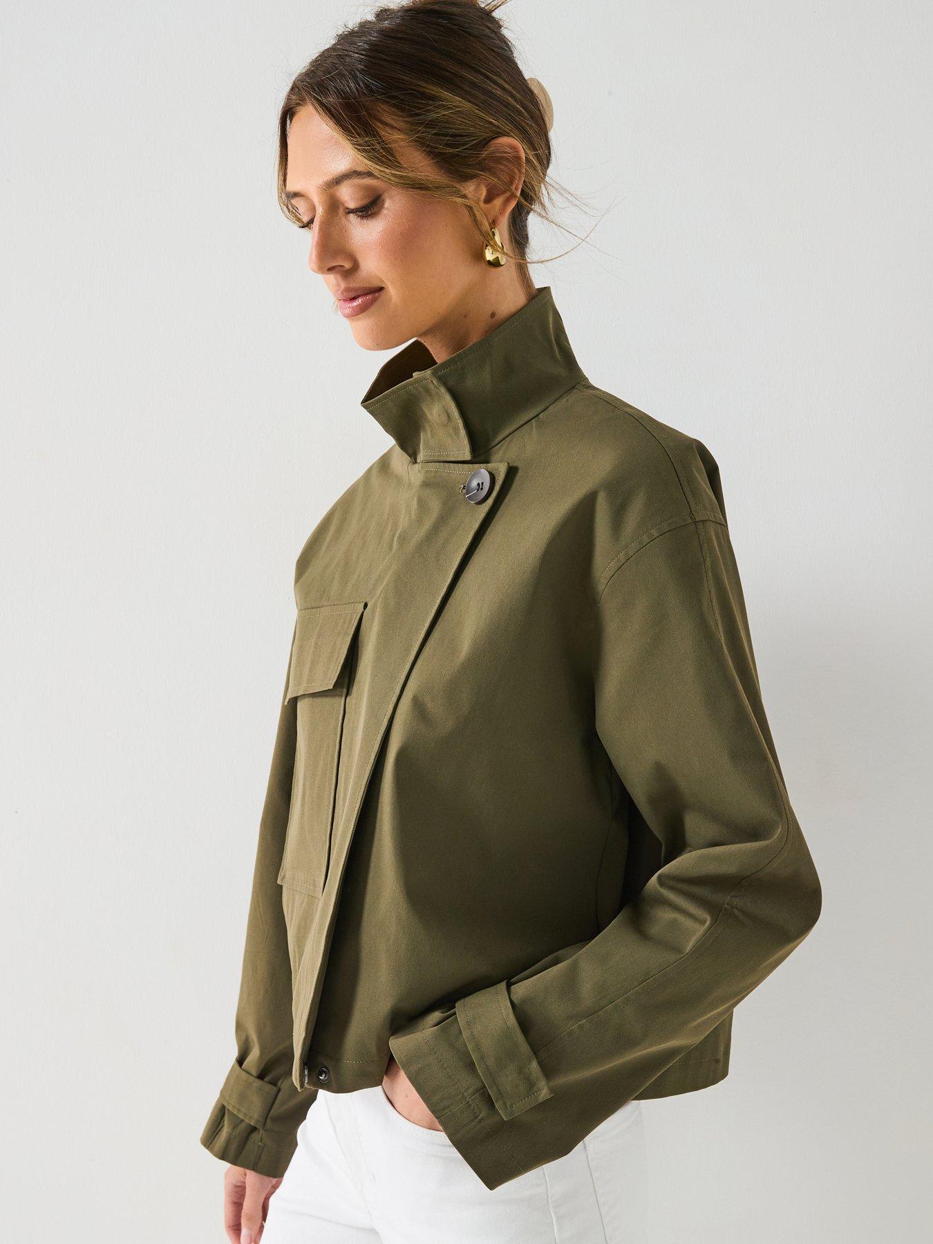 undefined Short Pocket Detail Jacket - Green