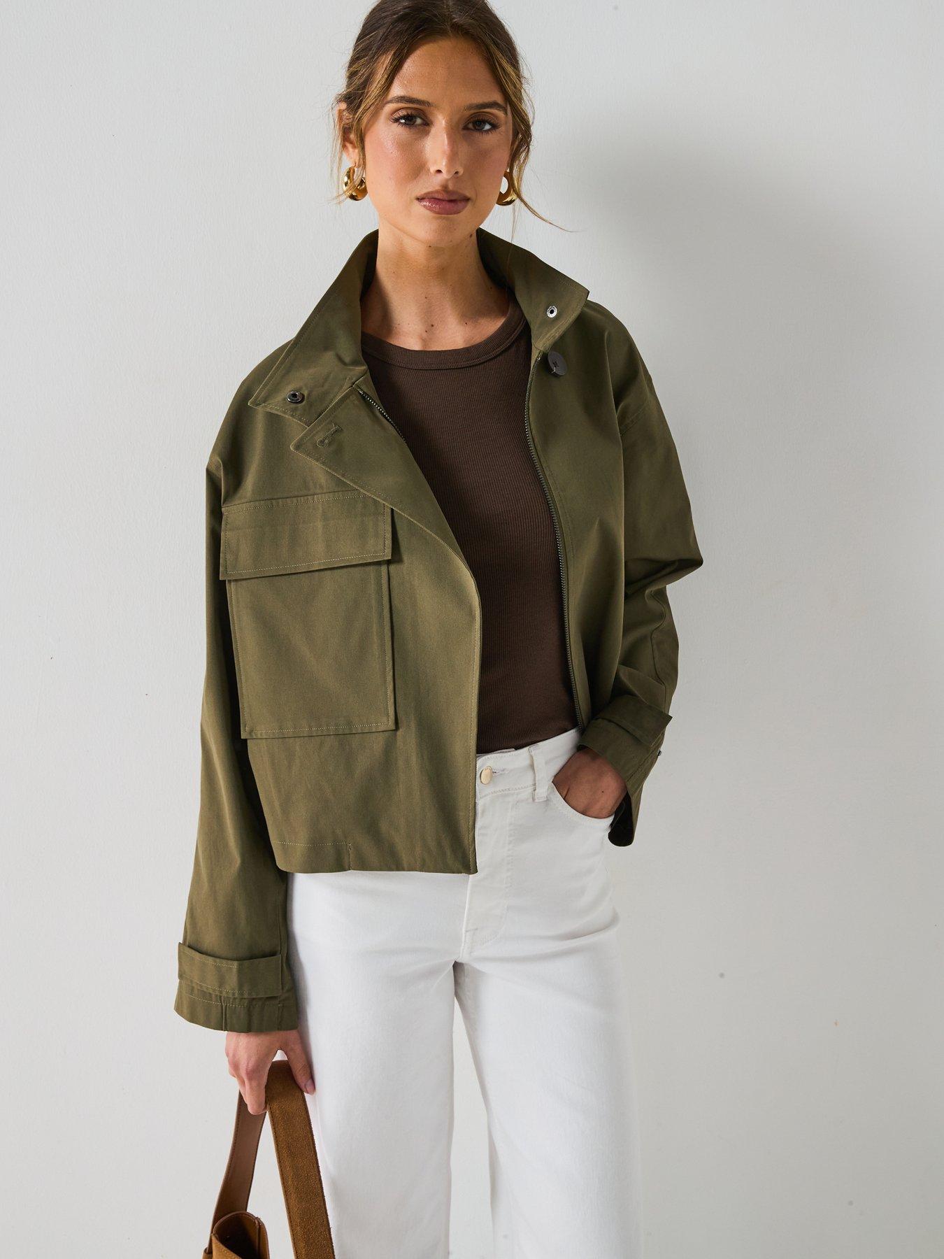 Only Short Pocket Detail Jacket - Green | Very