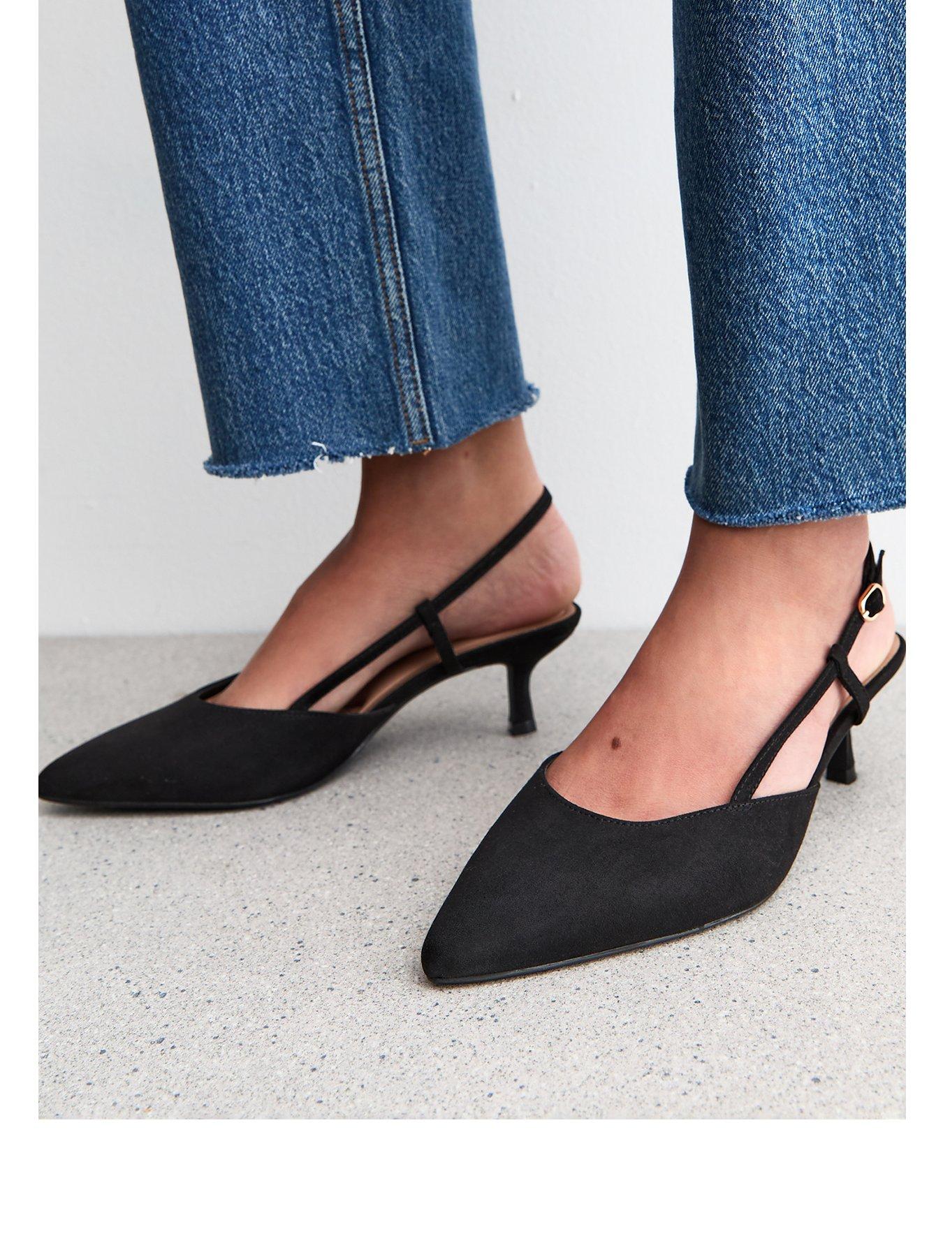 Wide Fit Black Kitten Heel Shoes Uk New Look Wide Fit Black Faux