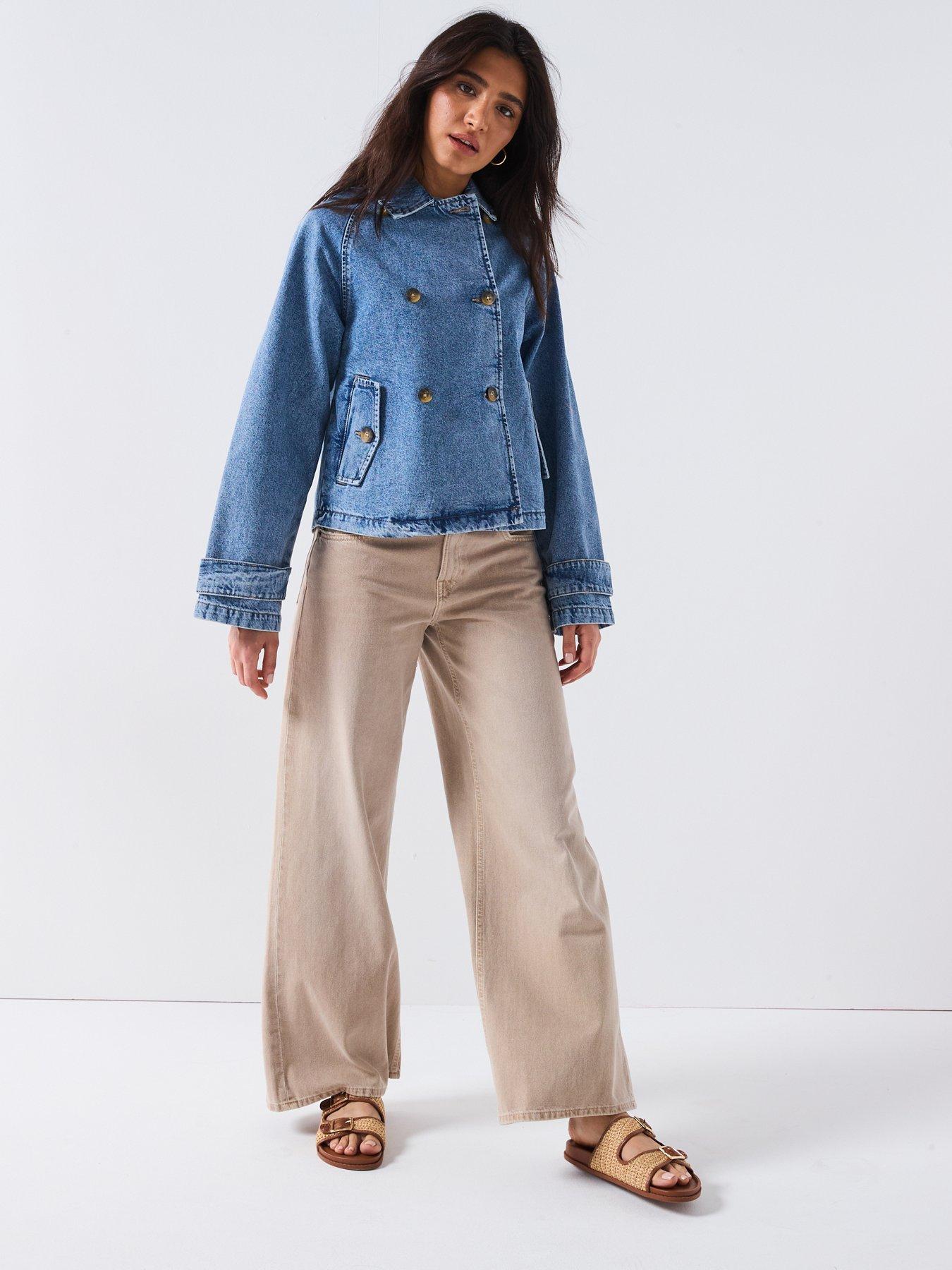 Only Short Denim Trench Jacket - Blue | Very