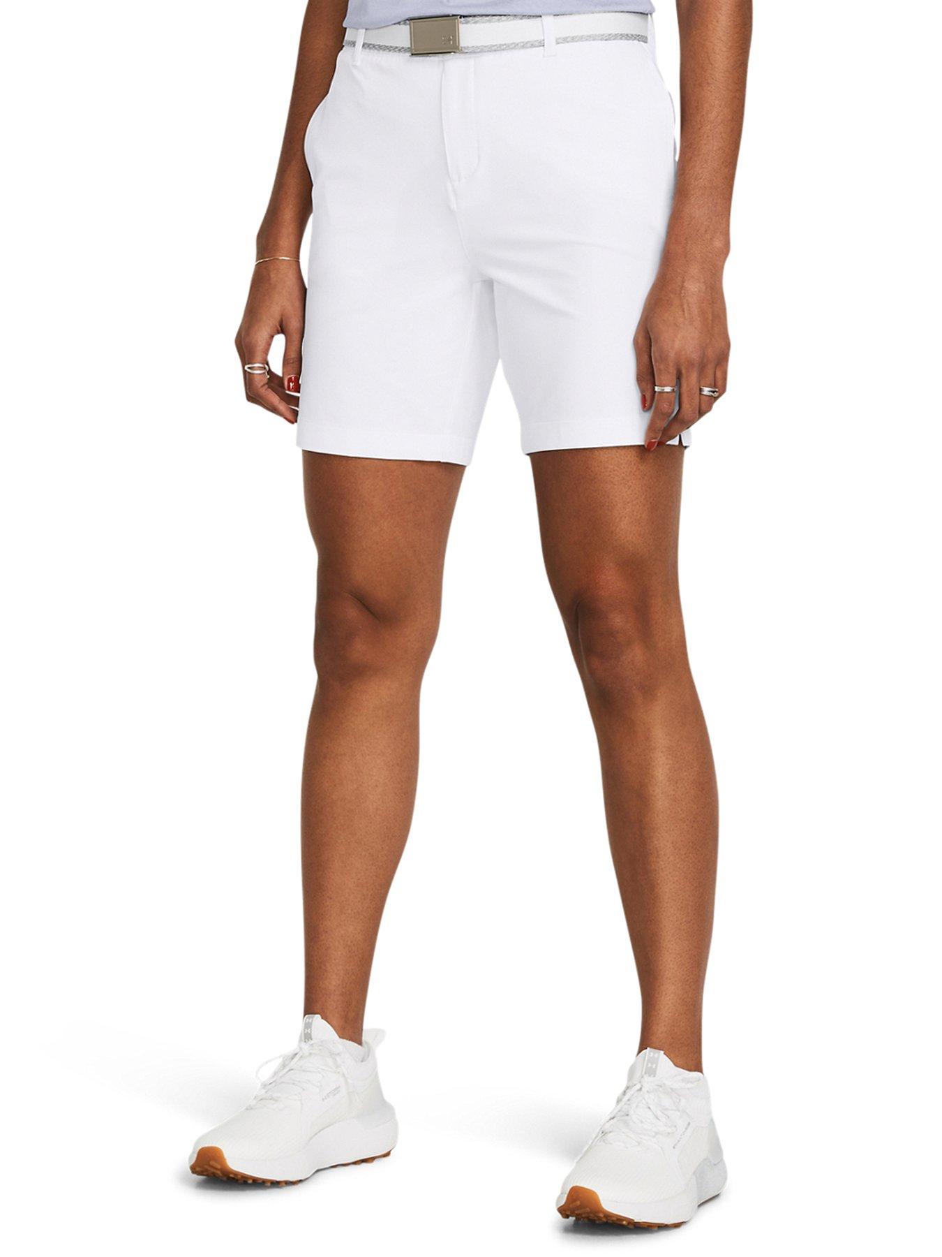 UNDER ARMOUR Women's Golf Drive Inch Shorts White Very