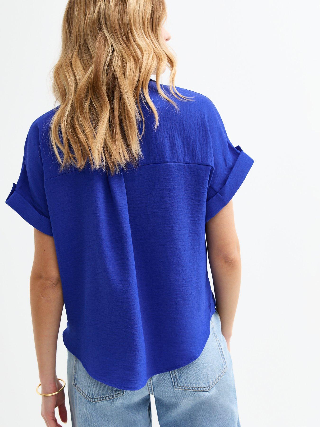 Image 2 of 5 of New Look Resort Short Sleeve Shirt - Blue
