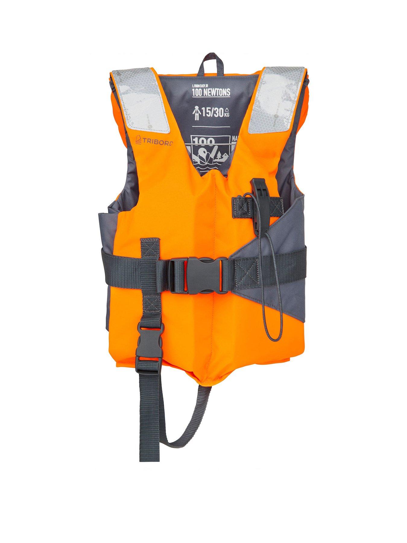Image 1 of 6 of Decathlon Kids Life Jacket LJ100N Easy JR 15-40 Kg - Orange/Grey