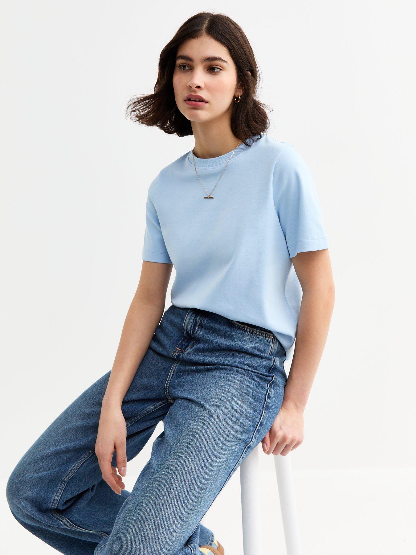 undefined Premium Heavyweight Cotton T-Shirt - Blue