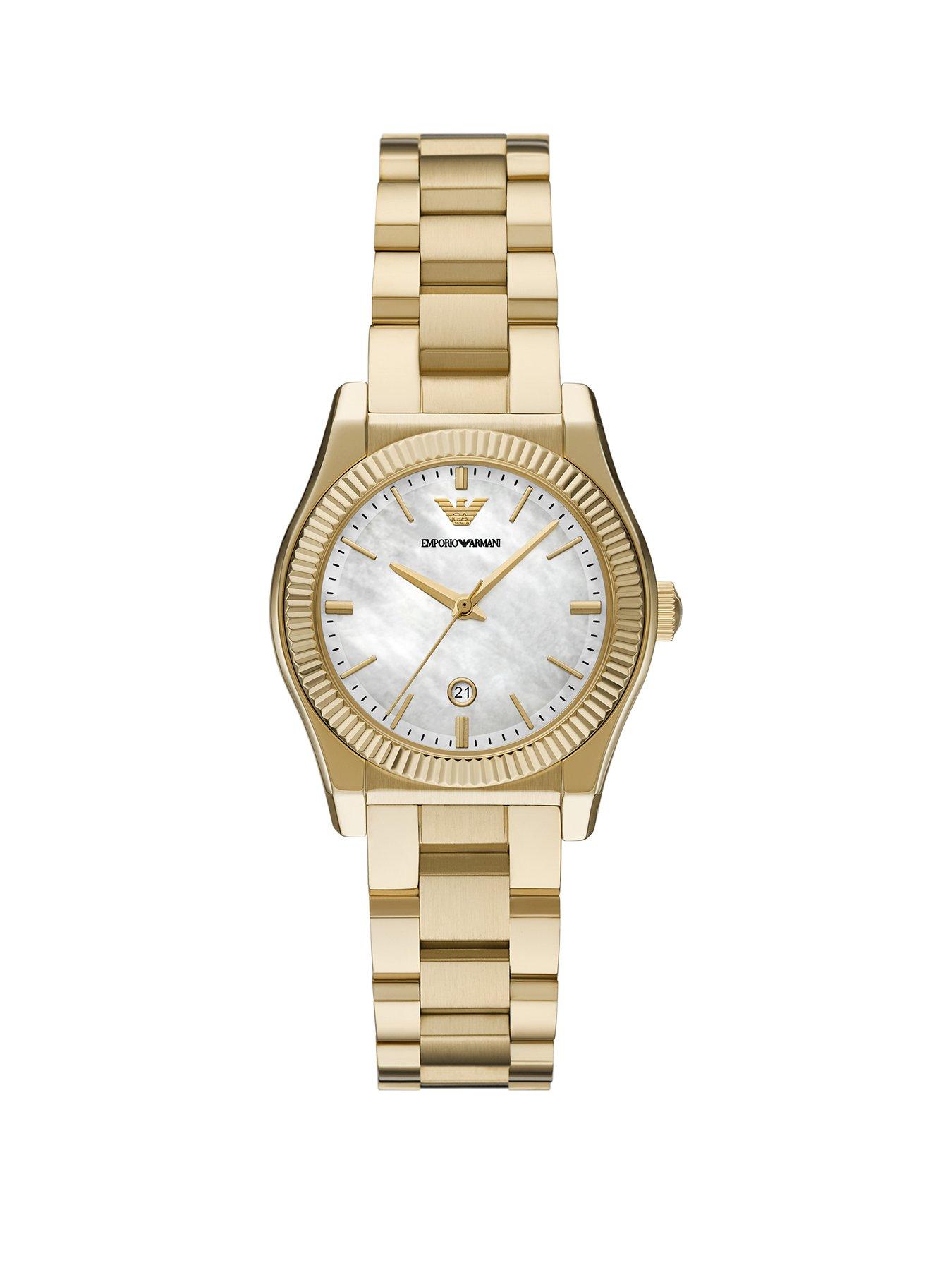 undefined Women's 3-Hand Date, Gold-Tone Stainless Steel Watch AR11657