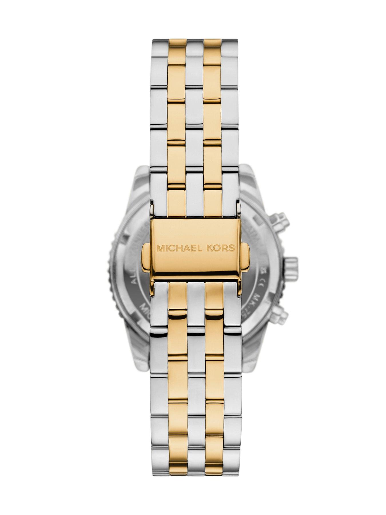 Image 2 of 7 of Michael Kors Womens Mini Bryant Chronograph, Two-Tone Stainless Steel Watch