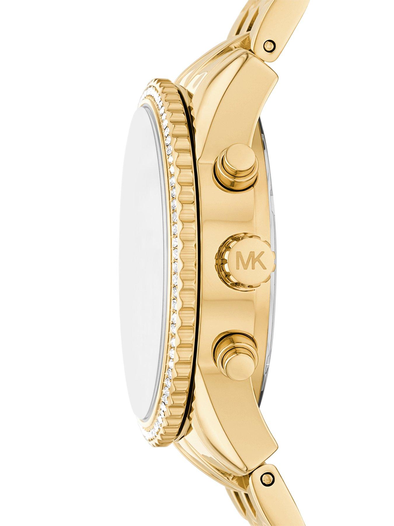 Image 3 of 7 of Michael Kors Womens Mini Bryant Chronograph, Gold-Tone Stainless Steel Watch