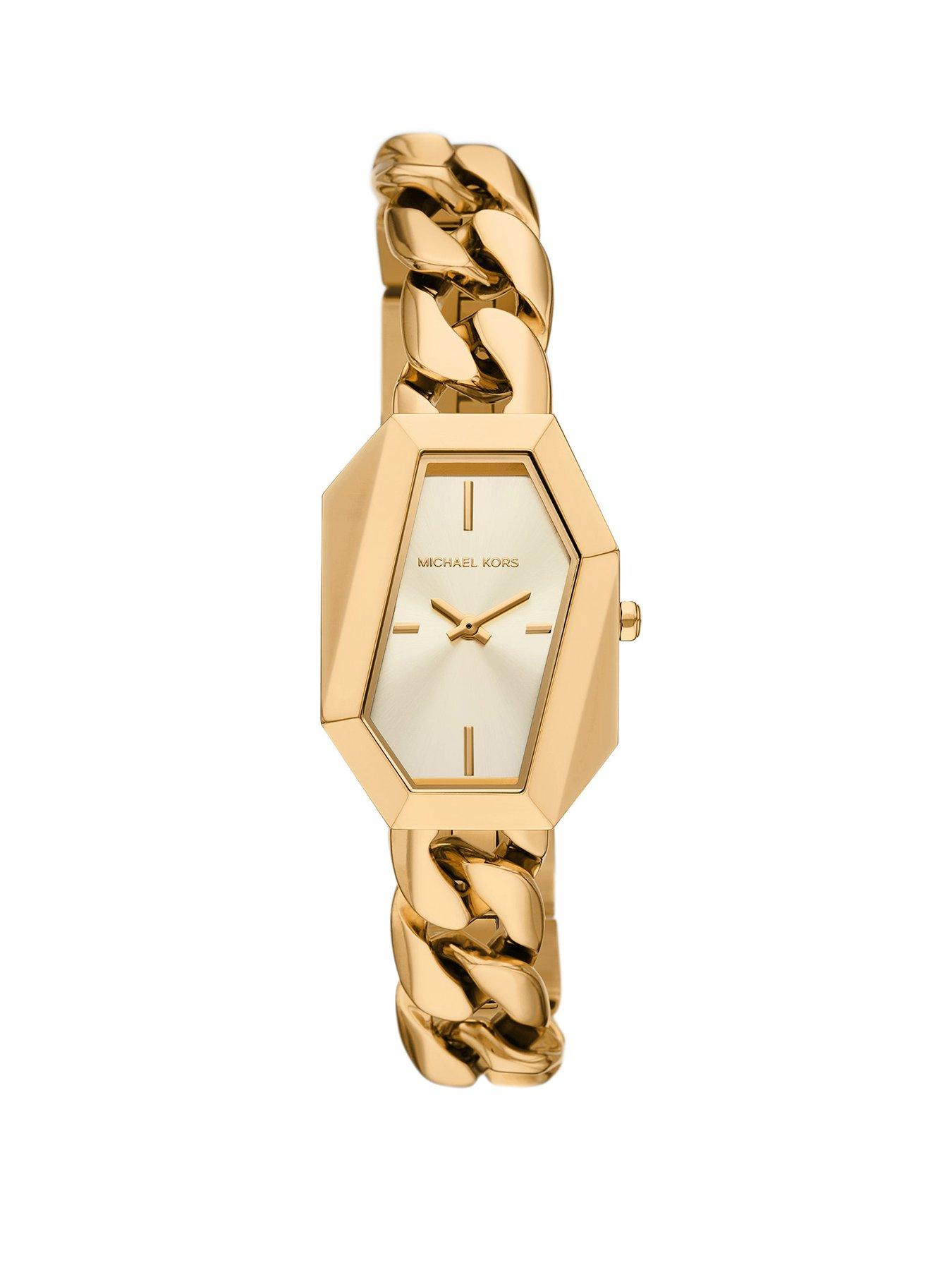 Product photograph of Michael Kors Women S Suri Two-hand Gold-tone Stainless Steel Watch Mk4878 from very.co.uk