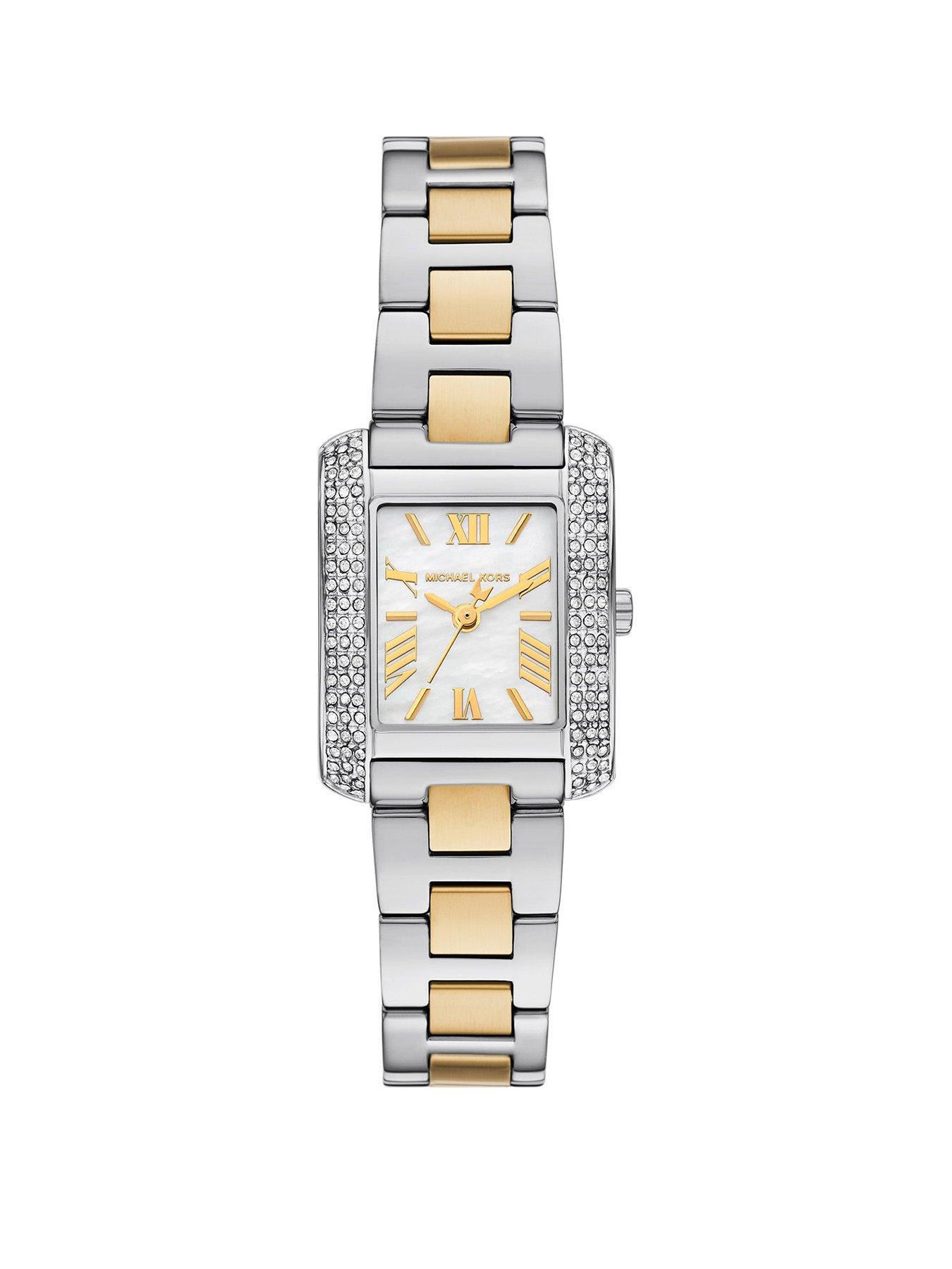 Michael Kors Women's Emery Three-Hand, Two-Tone Stainless Steel Watch, MK4882