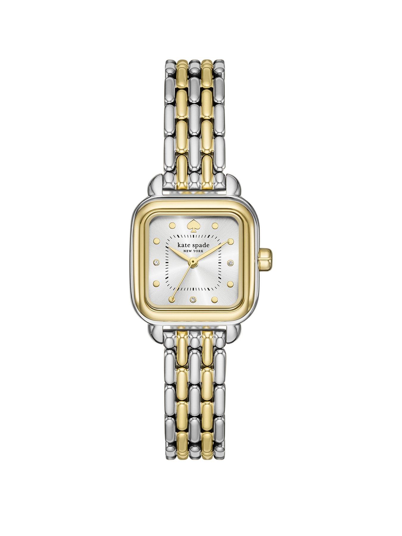 undefined women's gracie square three-hand, stainless steel watch, KSW1863
