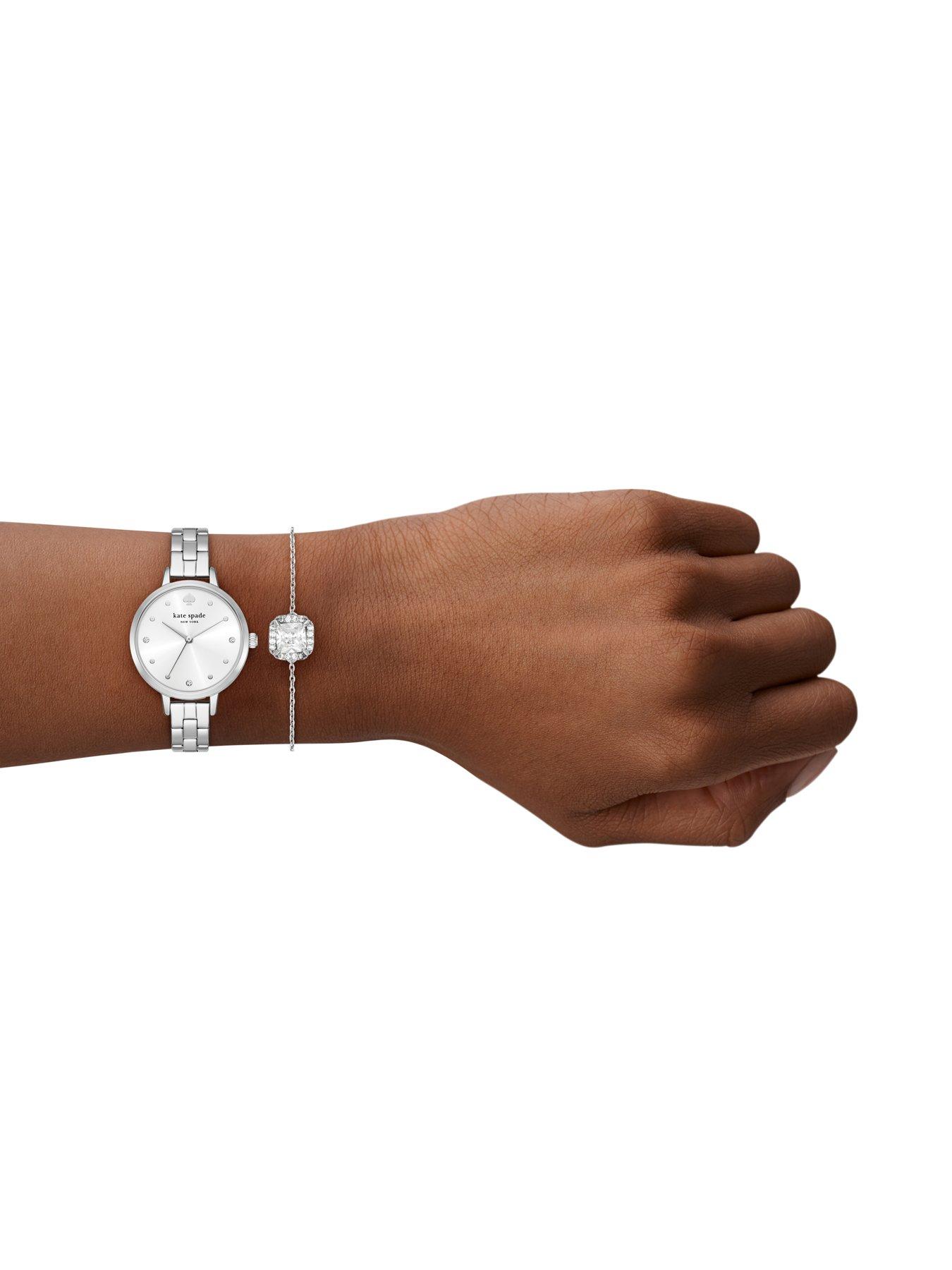 Image 3 of 6 of Kate Spade New York women's metro three-hand, silver-tone alloy watch, KSW1867