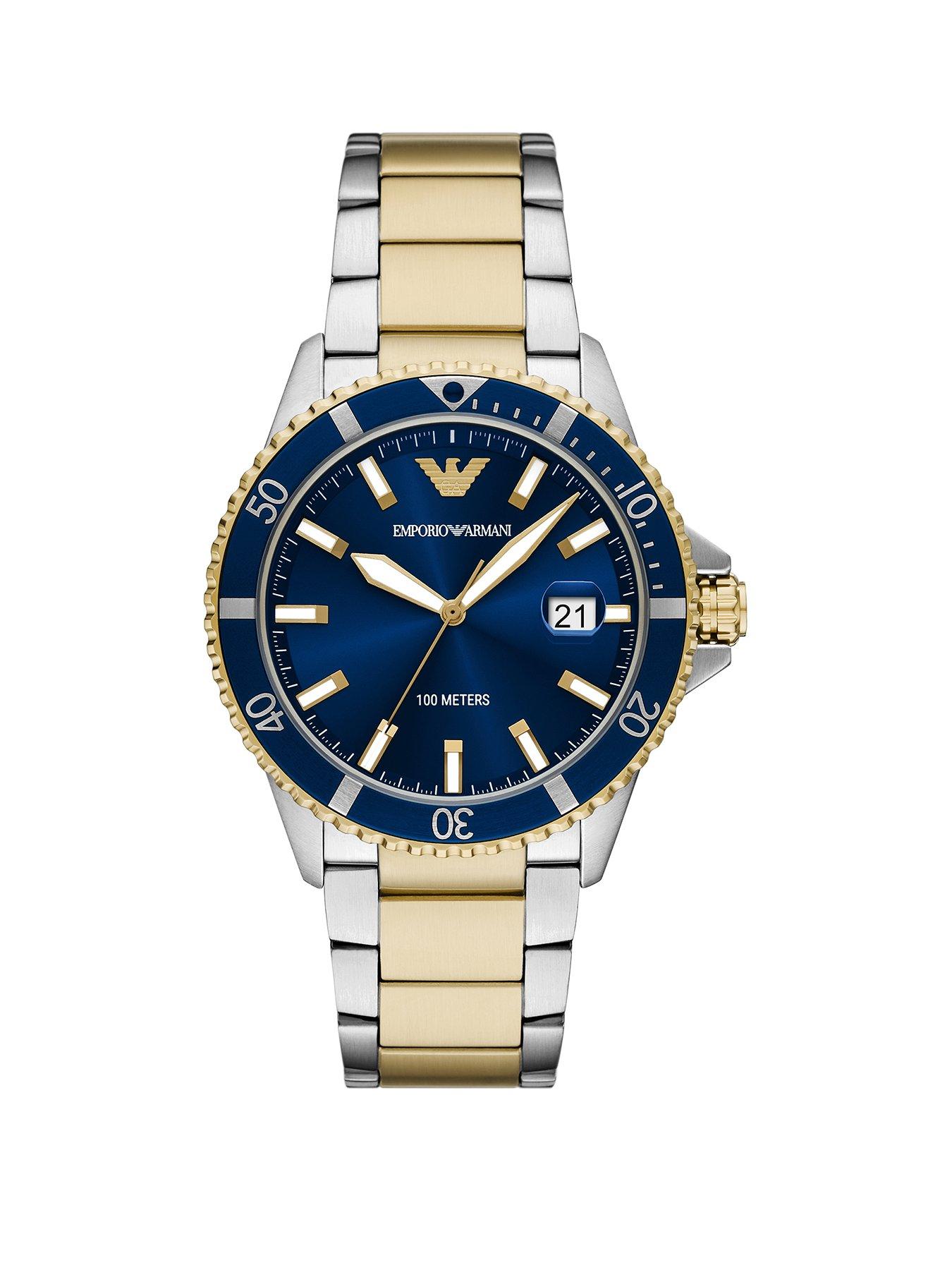 Emporio Armani Men's World Explorer 3-Hand Date, Stainless Steel Watch AR11682