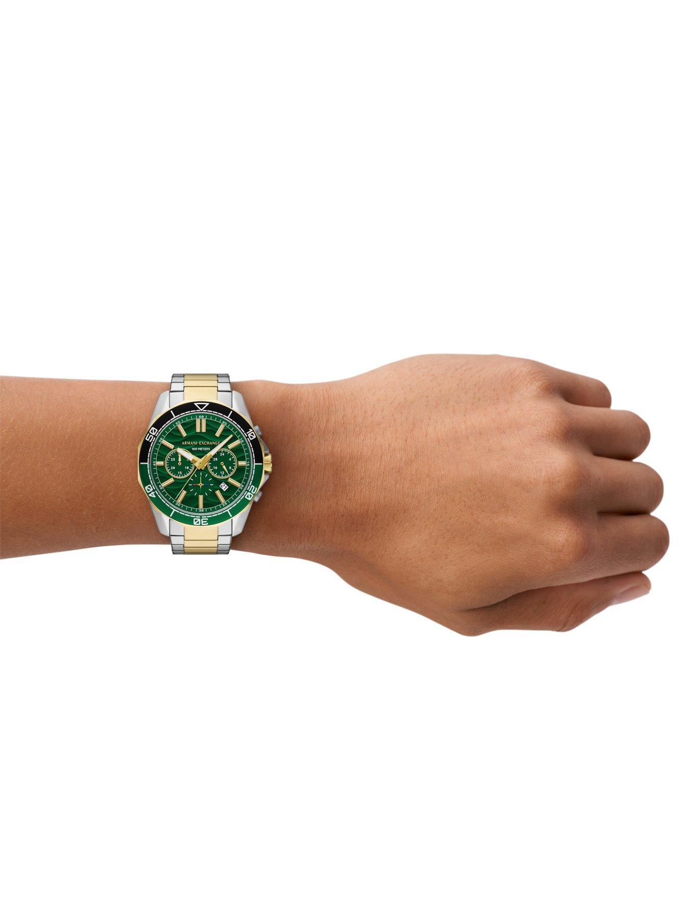 Image 2 of 6 of Armani Exchange Men's Chronograph, 2-Tone Stainless Steel Watch, AX1966