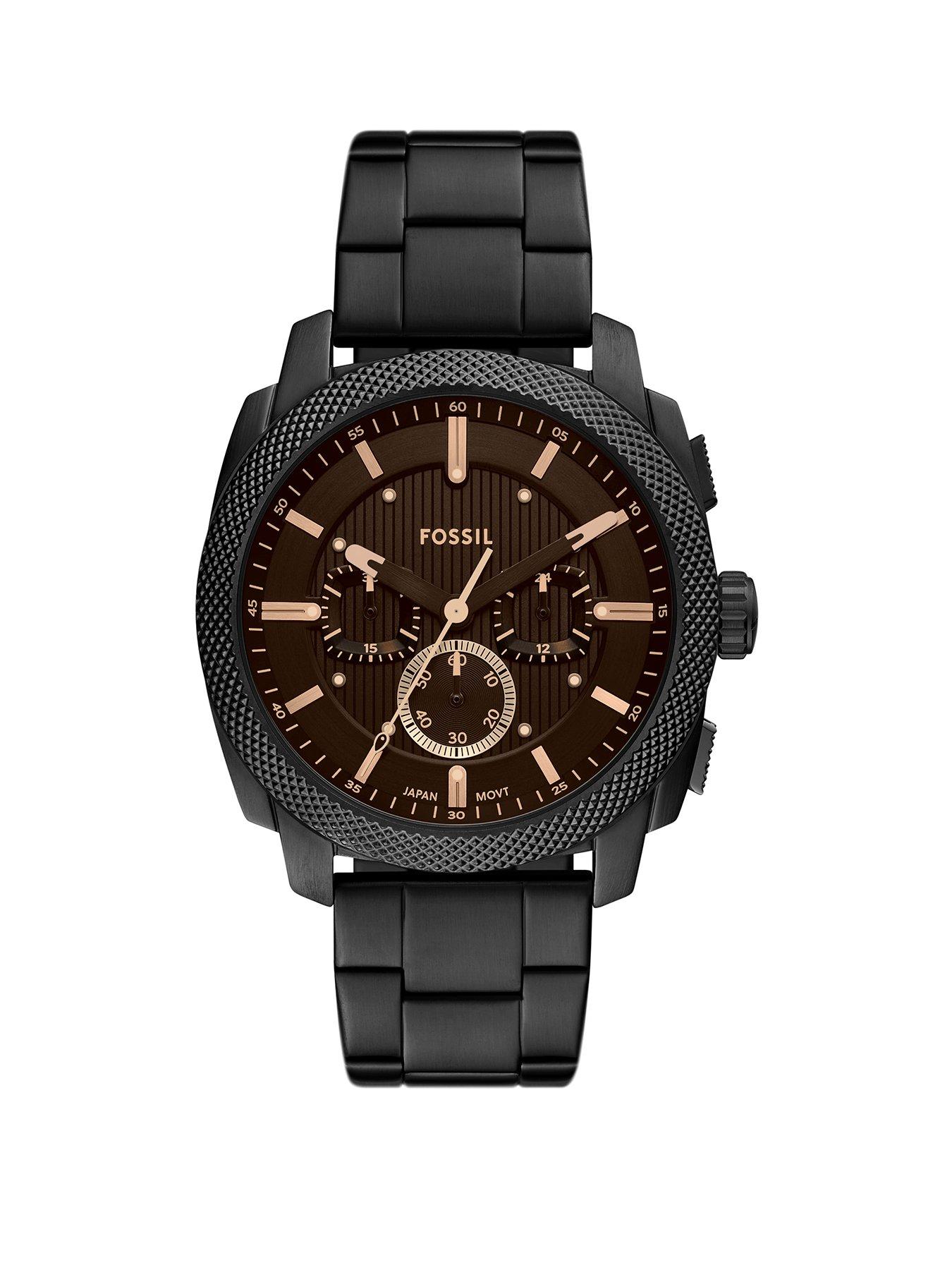 Fossil Men's Machine Chronograph Black Stainless Steel Watch