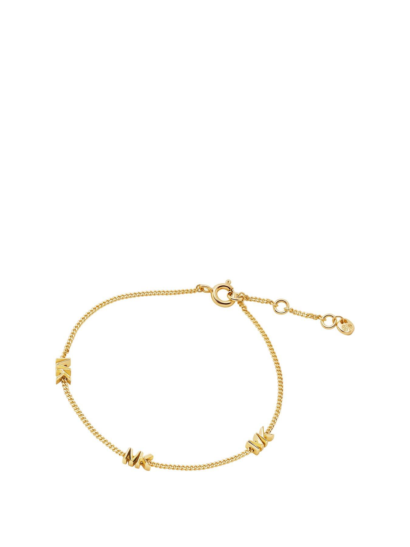 undefined Women's 14K Gold-Plated Sterling Silver Station Bracelet, MKC1781710