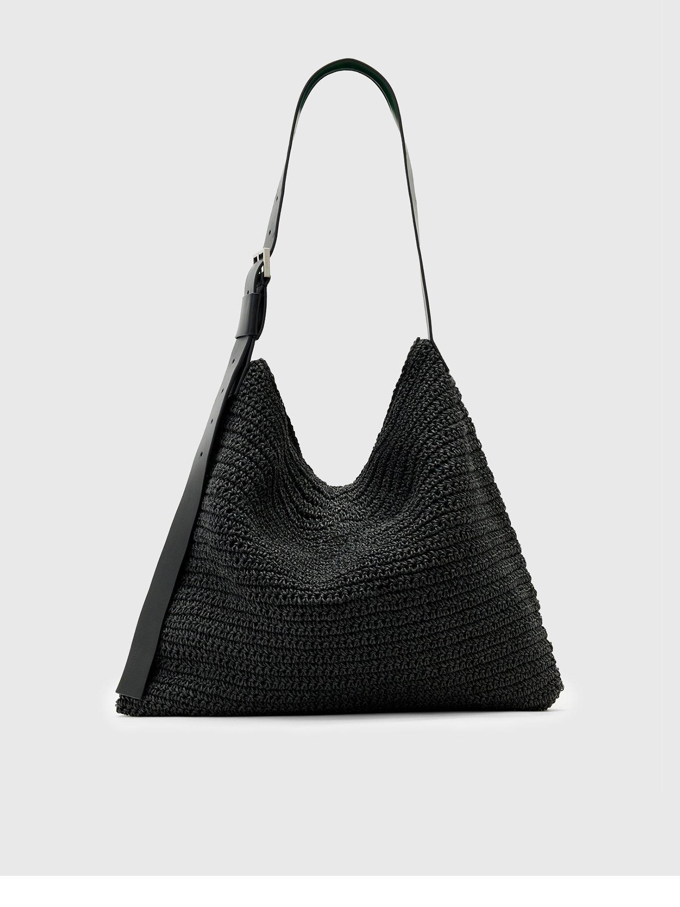 undefined Asha Paper Shoulder Bag - Black