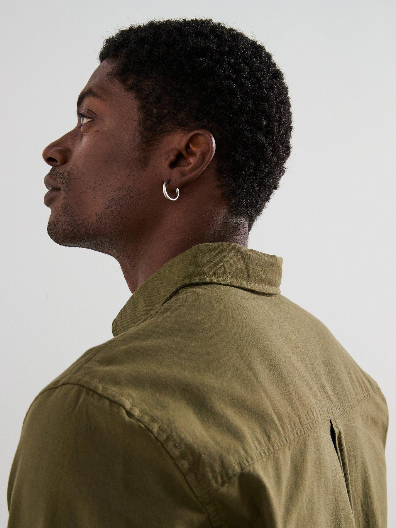 Image 6 of 6 of Very Man Long Sleeve Button Down Oxford Shirt - Khaki