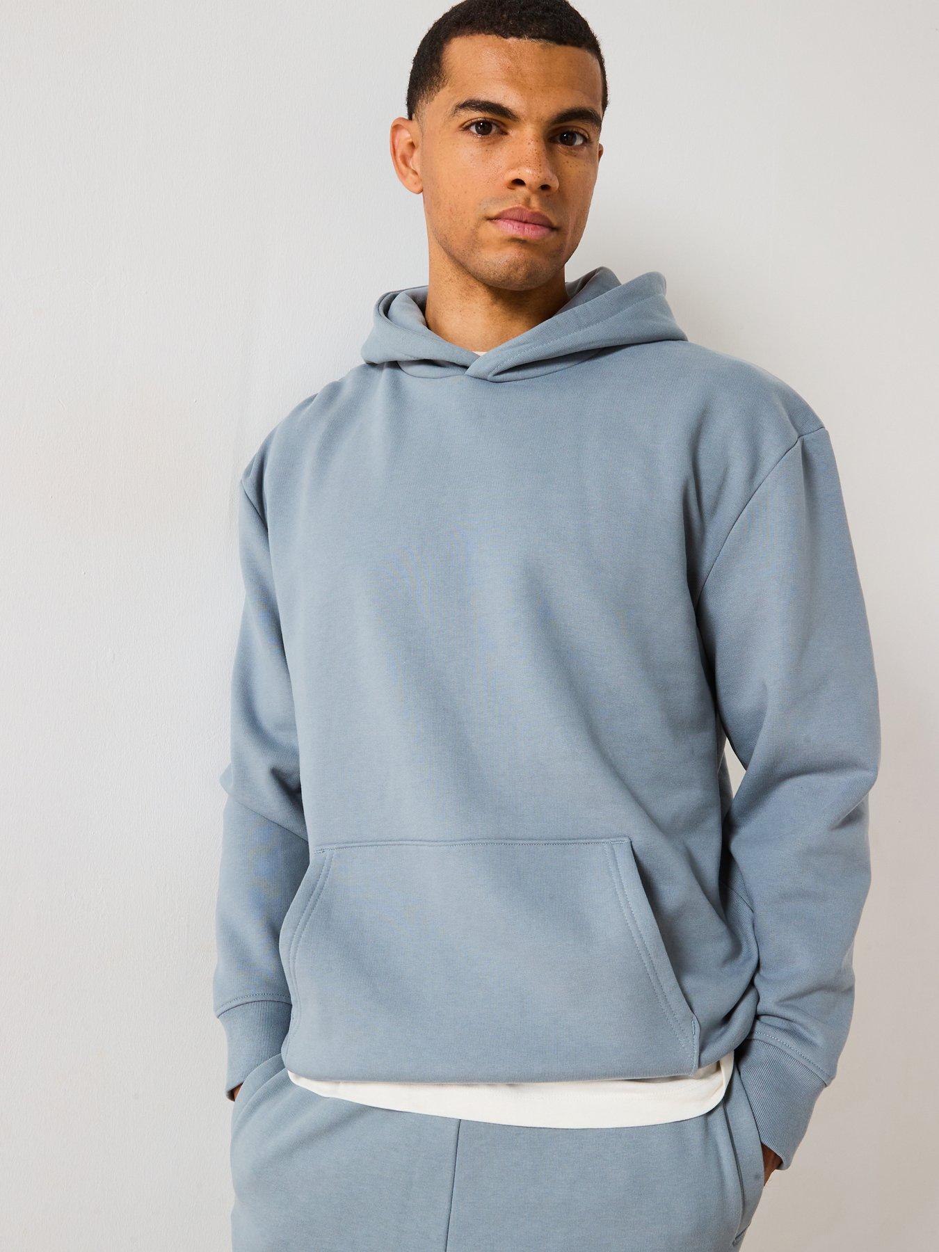 undefined Heavyweight Relaxed Fit Hoodie - Light Blue