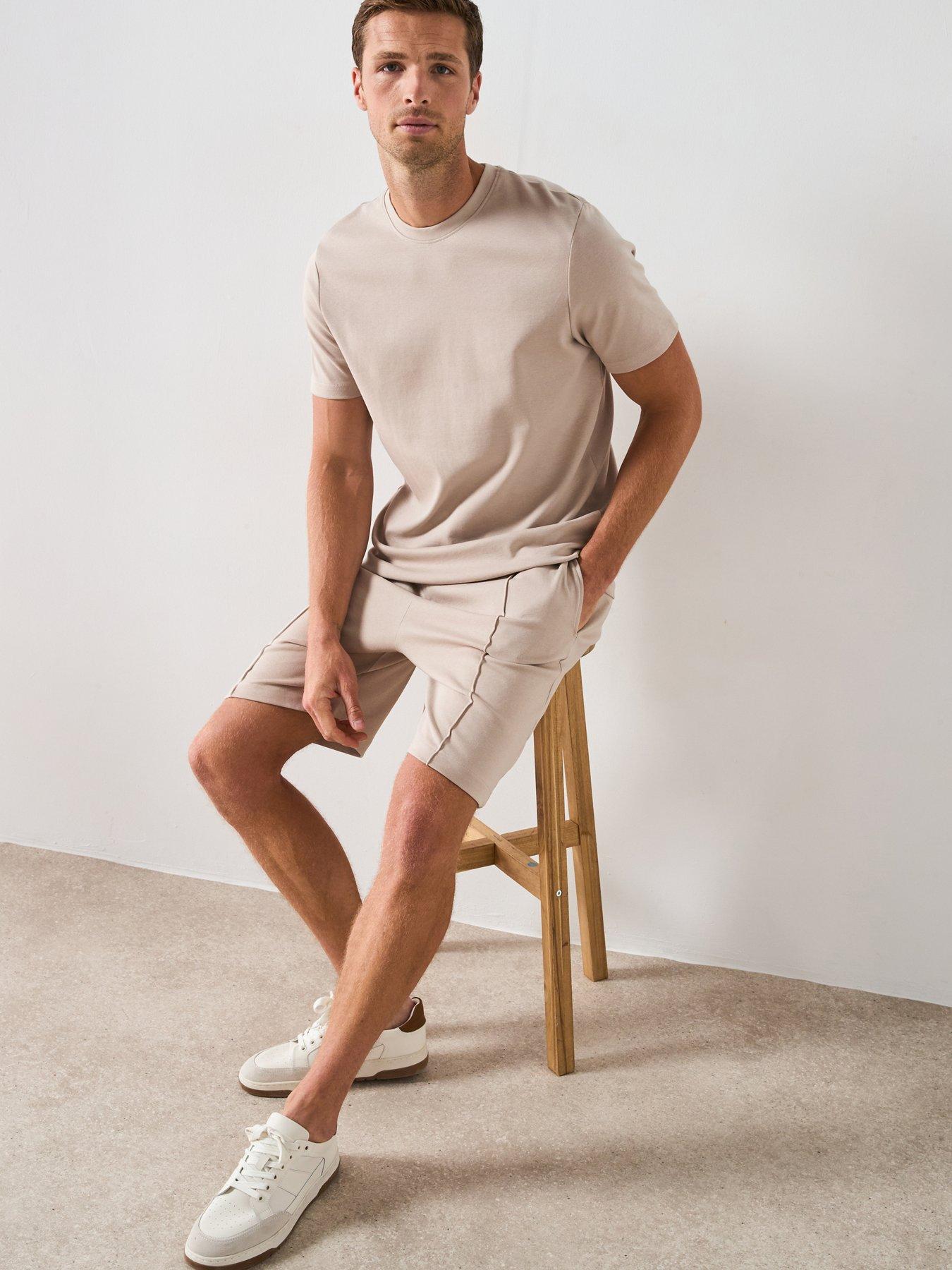 undefined 100% Cotton Interlock T-Shirt And Short Set - Grey