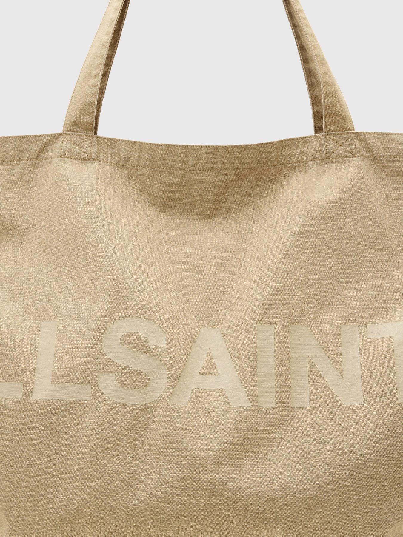Image 2 of 4 of AllSaints Large Biggy Tote - Beige