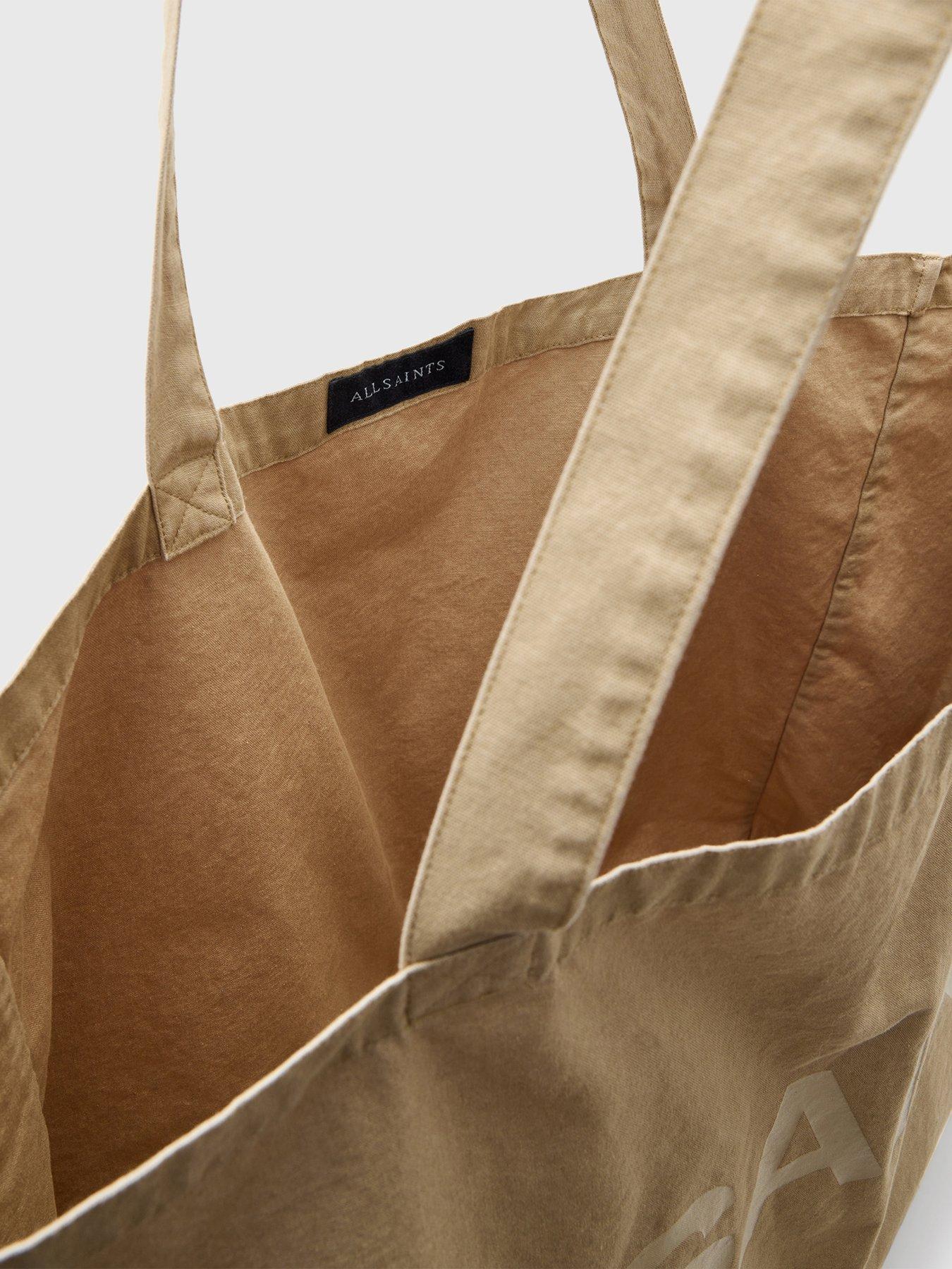 Image 4 of 4 of AllSaints Large Biggy Tote - Beige