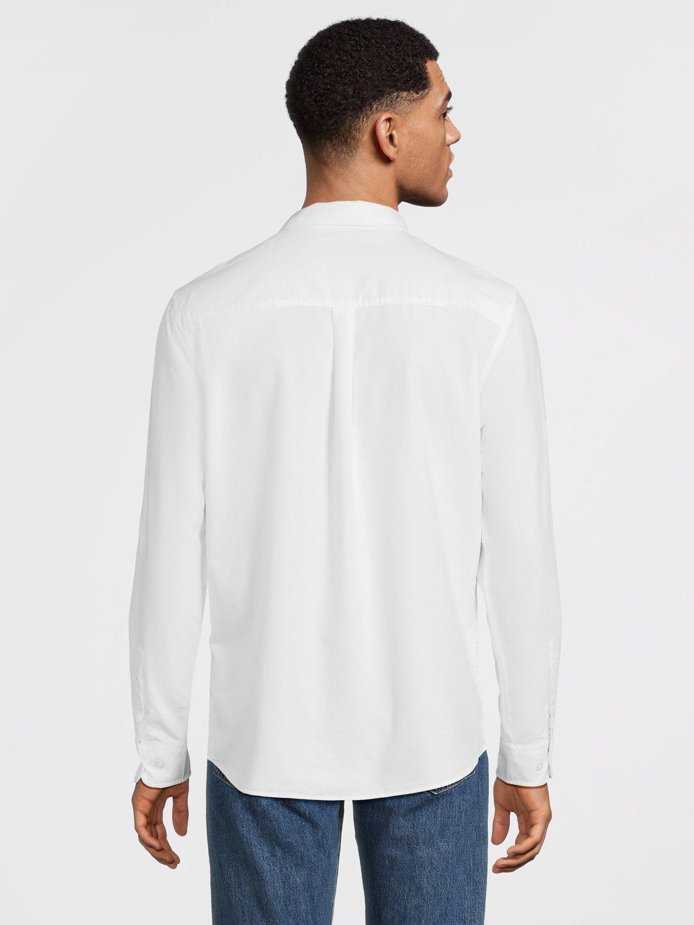 Image 3 of 6 of The Very Collection 2 Pack Pure Cotton Long Sleeve Oxford Shirt - White/Light Blue
