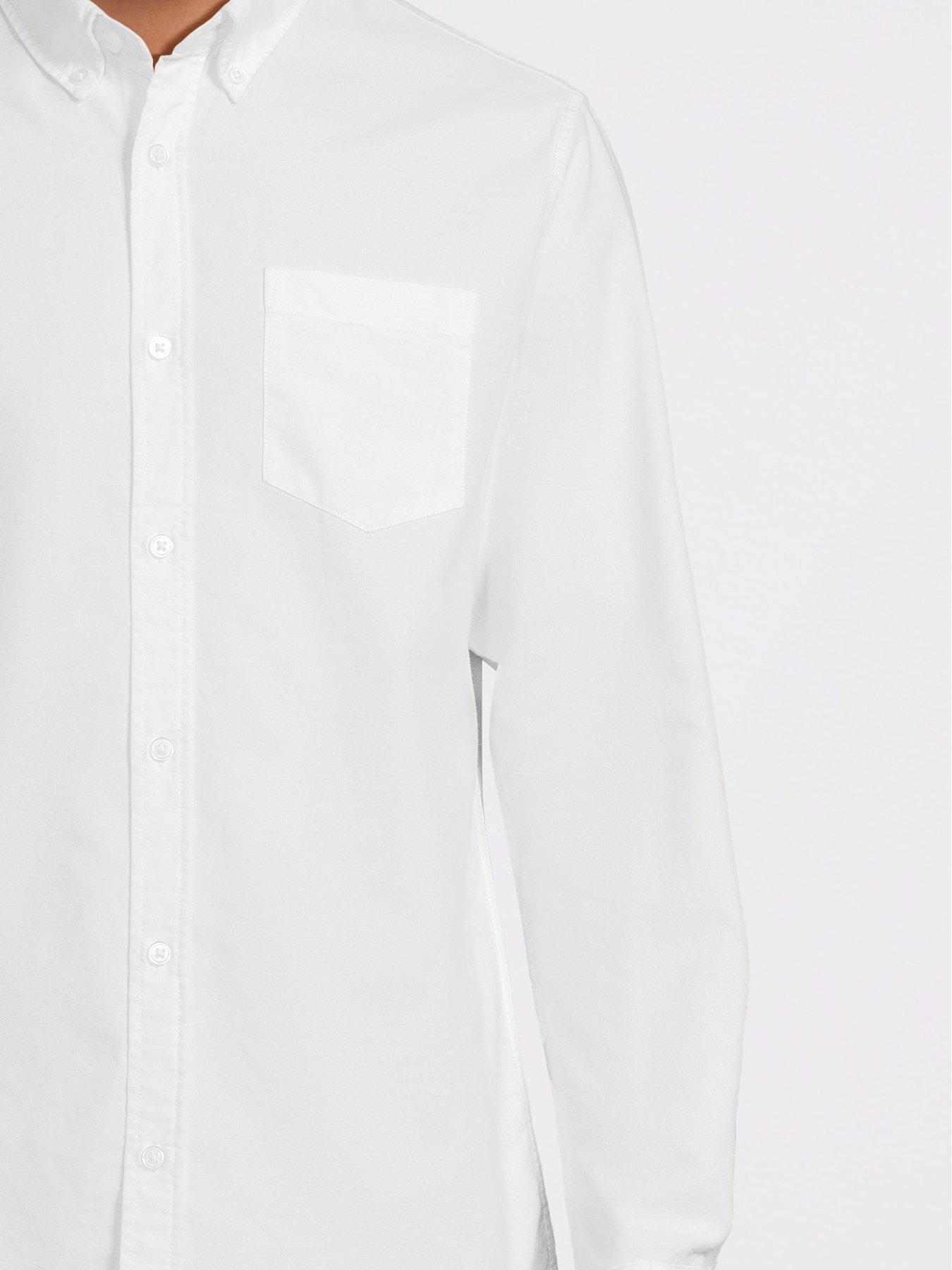 Image 6 of 6 of The Very Collection 2 Pack Pure Cotton Long Sleeve Oxford Shirt - White/Light Blue