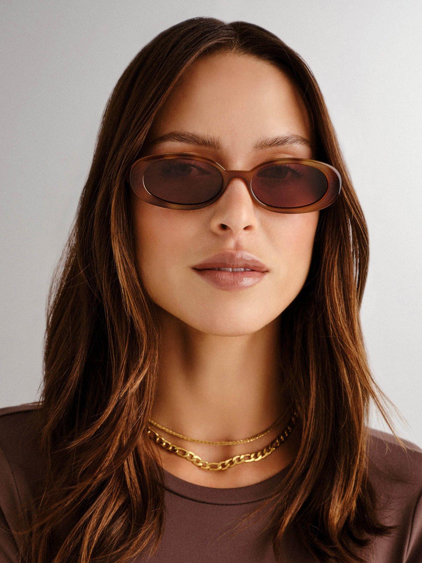 undefined Outta Love Vintage Tort Sunglasses - Brown