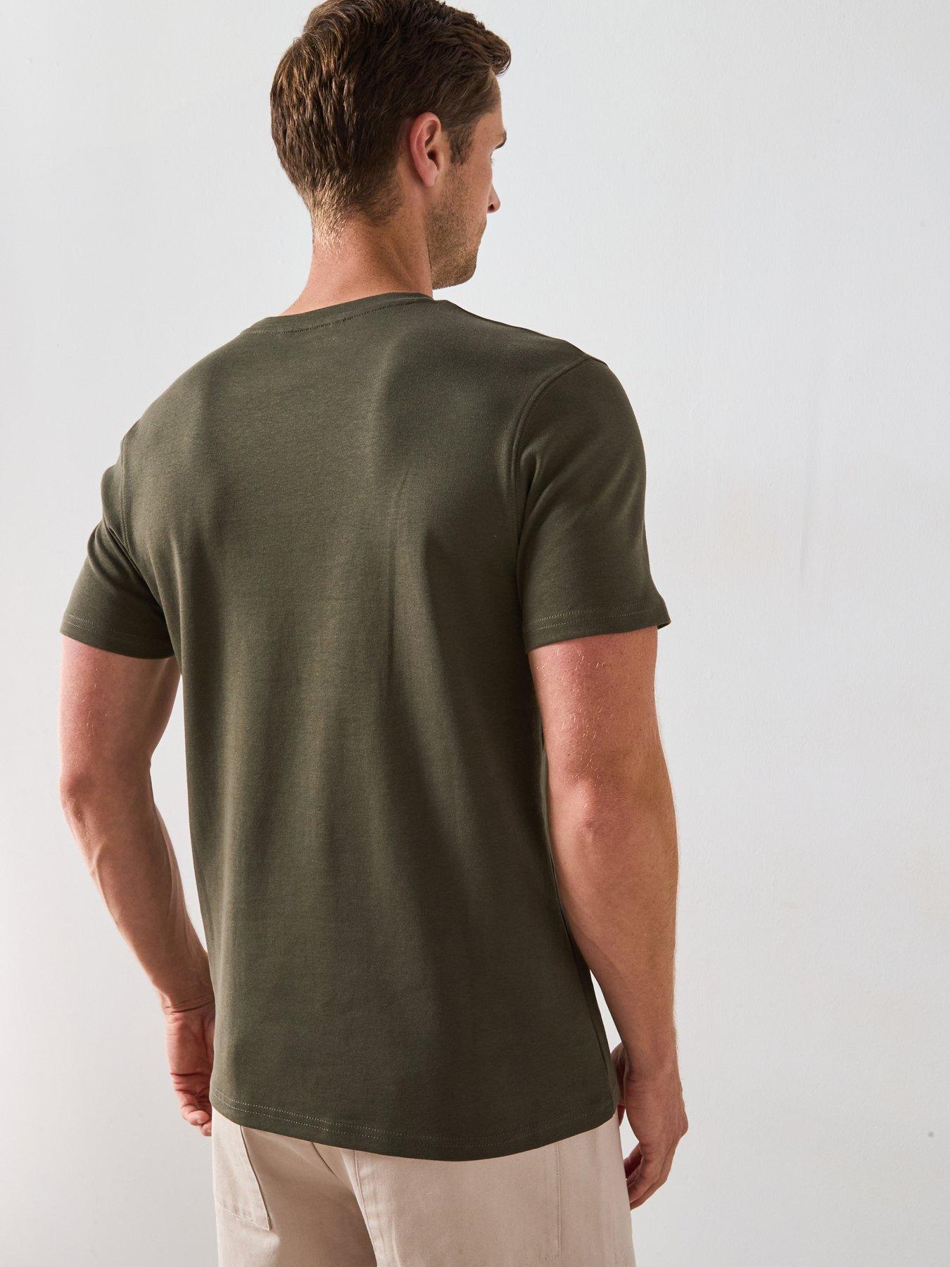 Image 2 of 6 of Very Man Regular Fit Heavyweight T-Shirt - Olive