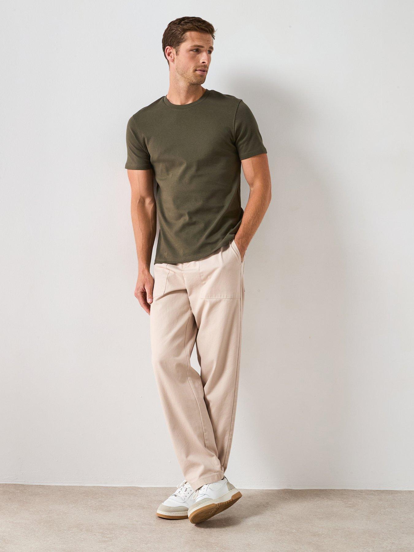 Image 3 of 6 of Very Man Regular Fit Heavyweight T-Shirt - Olive