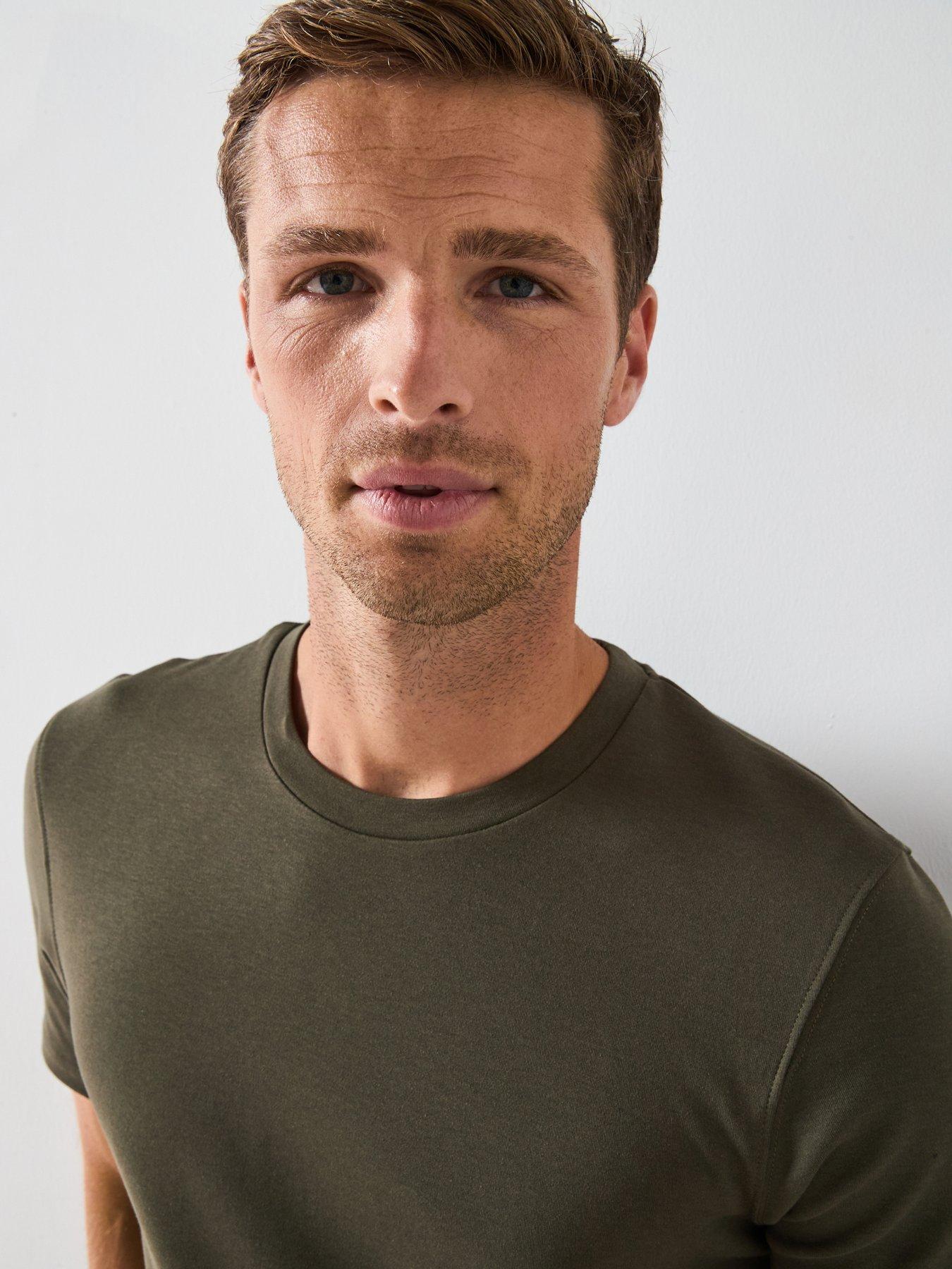 Image 4 of 6 of Very Man Regular Fit Heavyweight T-Shirt - Olive