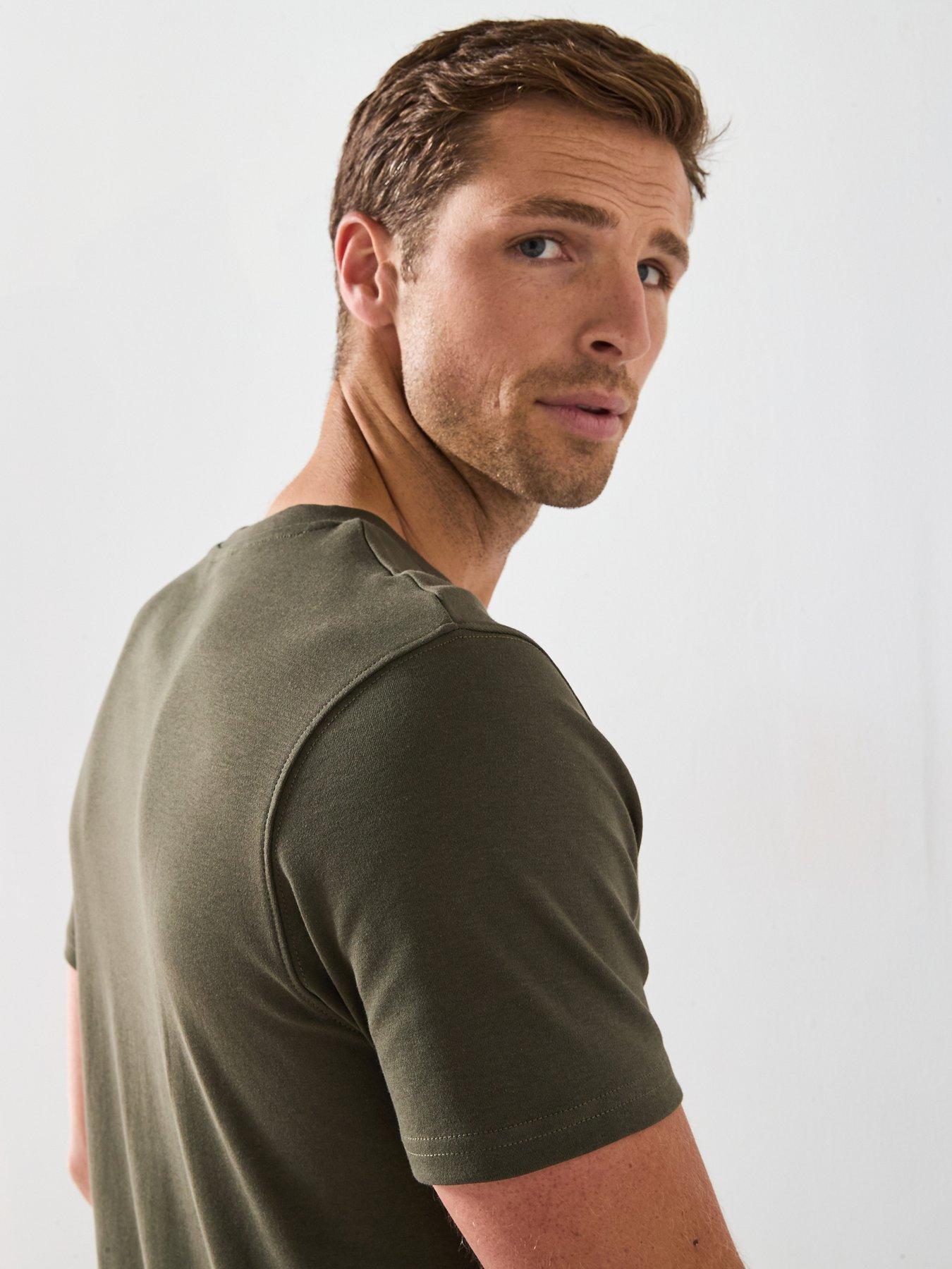 Image 5 of 6 of Very Man Regular Fit Heavyweight T-Shirt - Olive