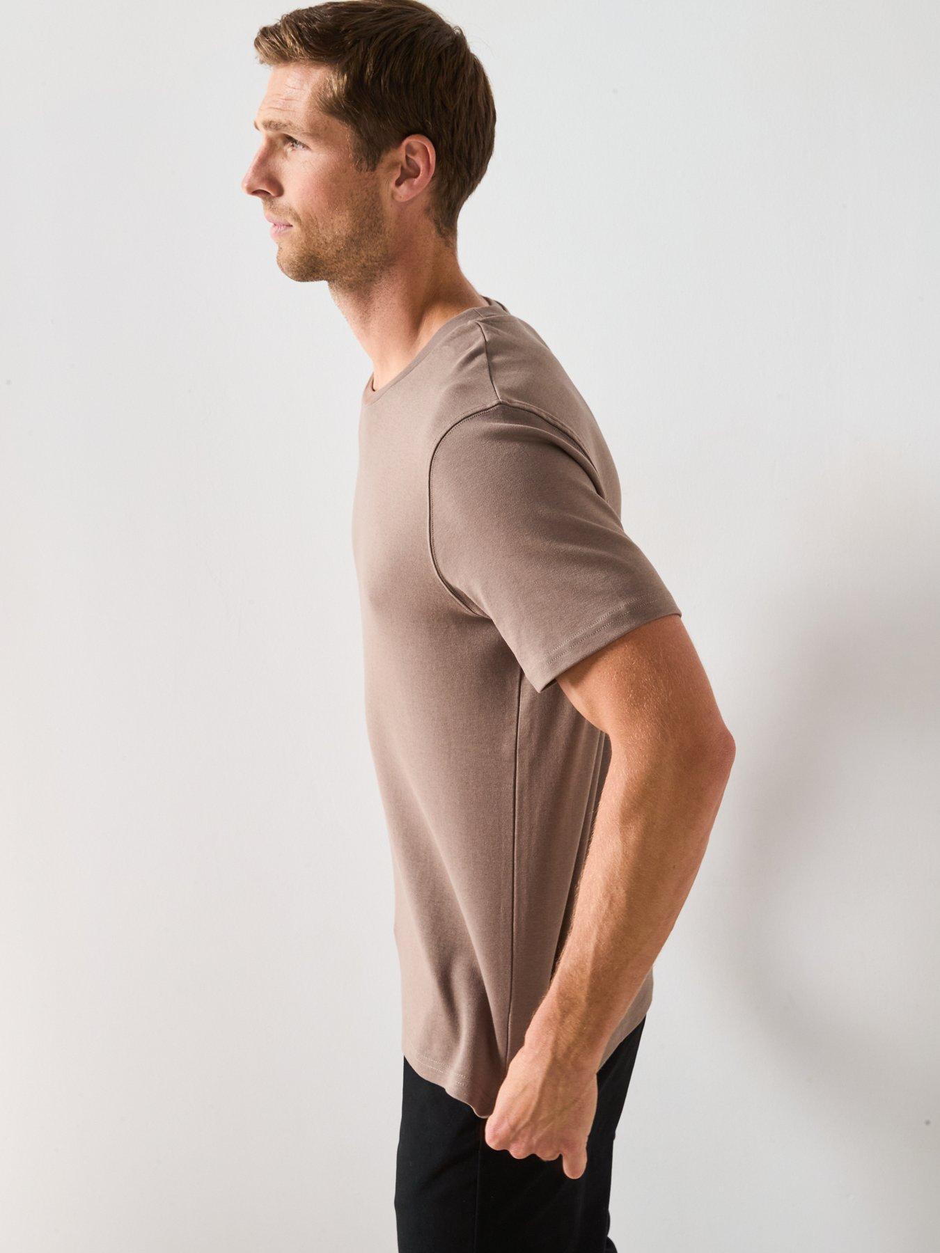 Image 2 of 6 of Very Man Regular Fit Heavyweight T-Shirt - Beige