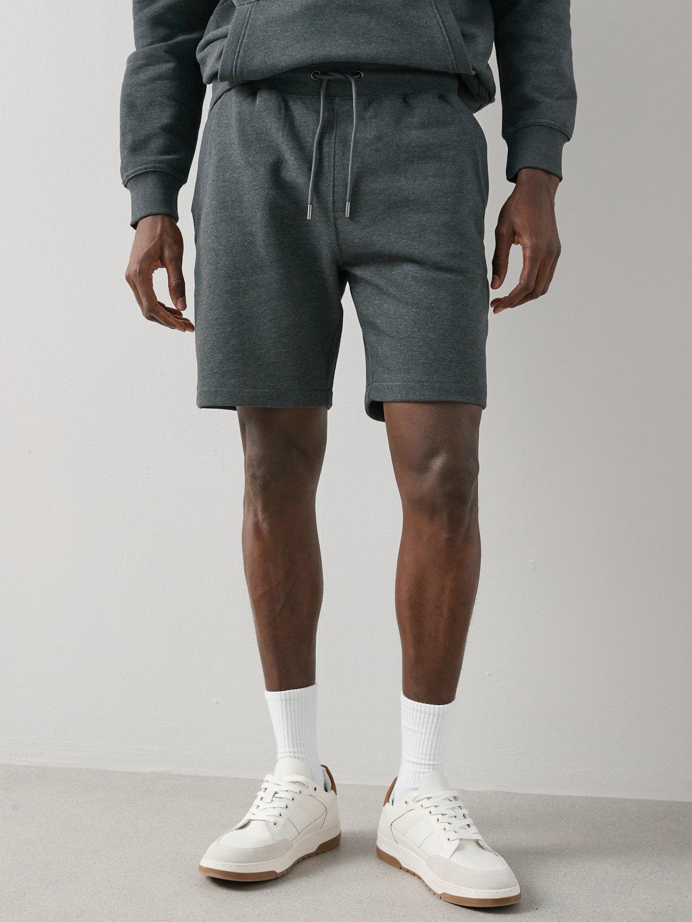 The Very Collection Cotton Blend Essential Jogger Short - Charcoal Marl