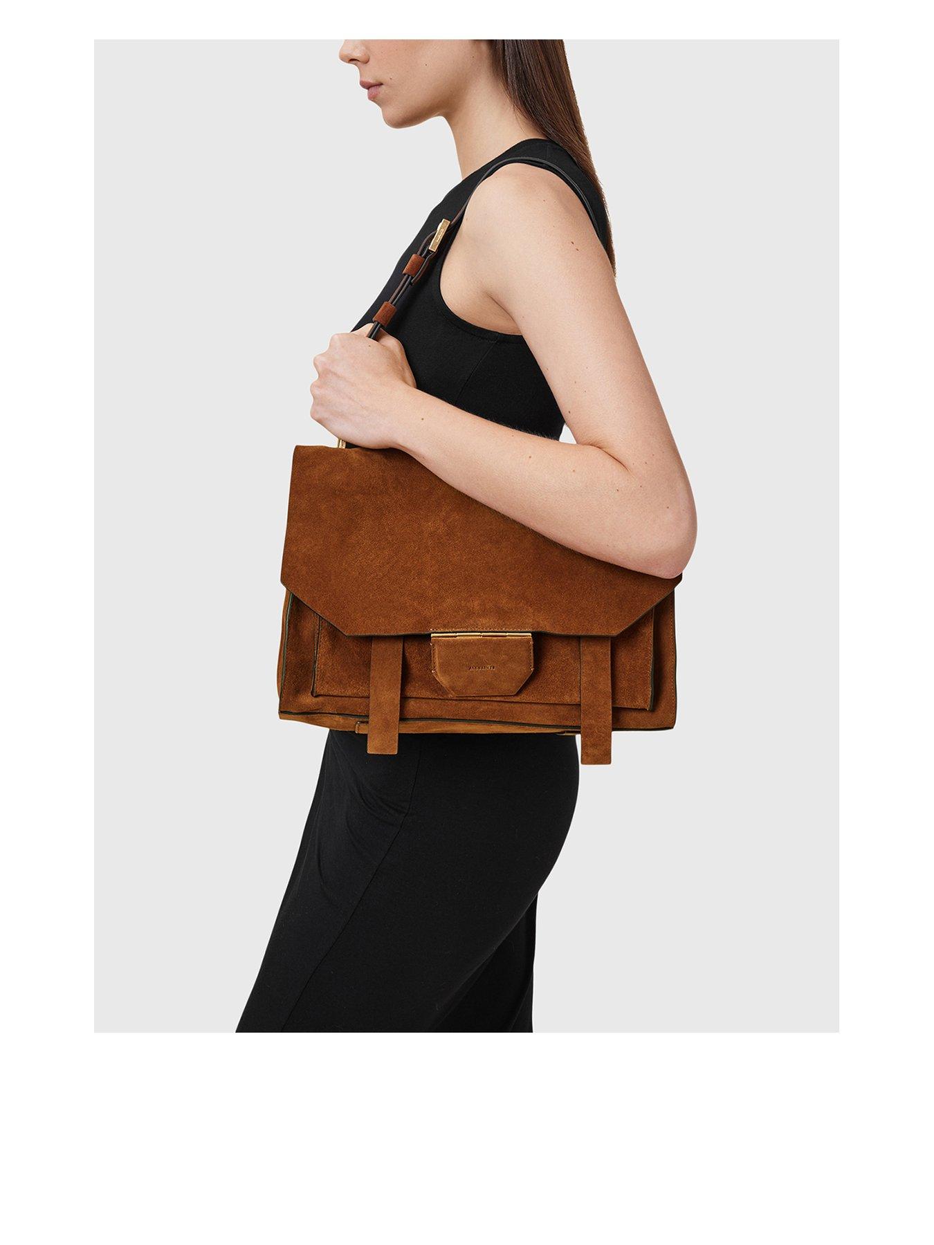 undefined Ursa Suede Satchel - Brown