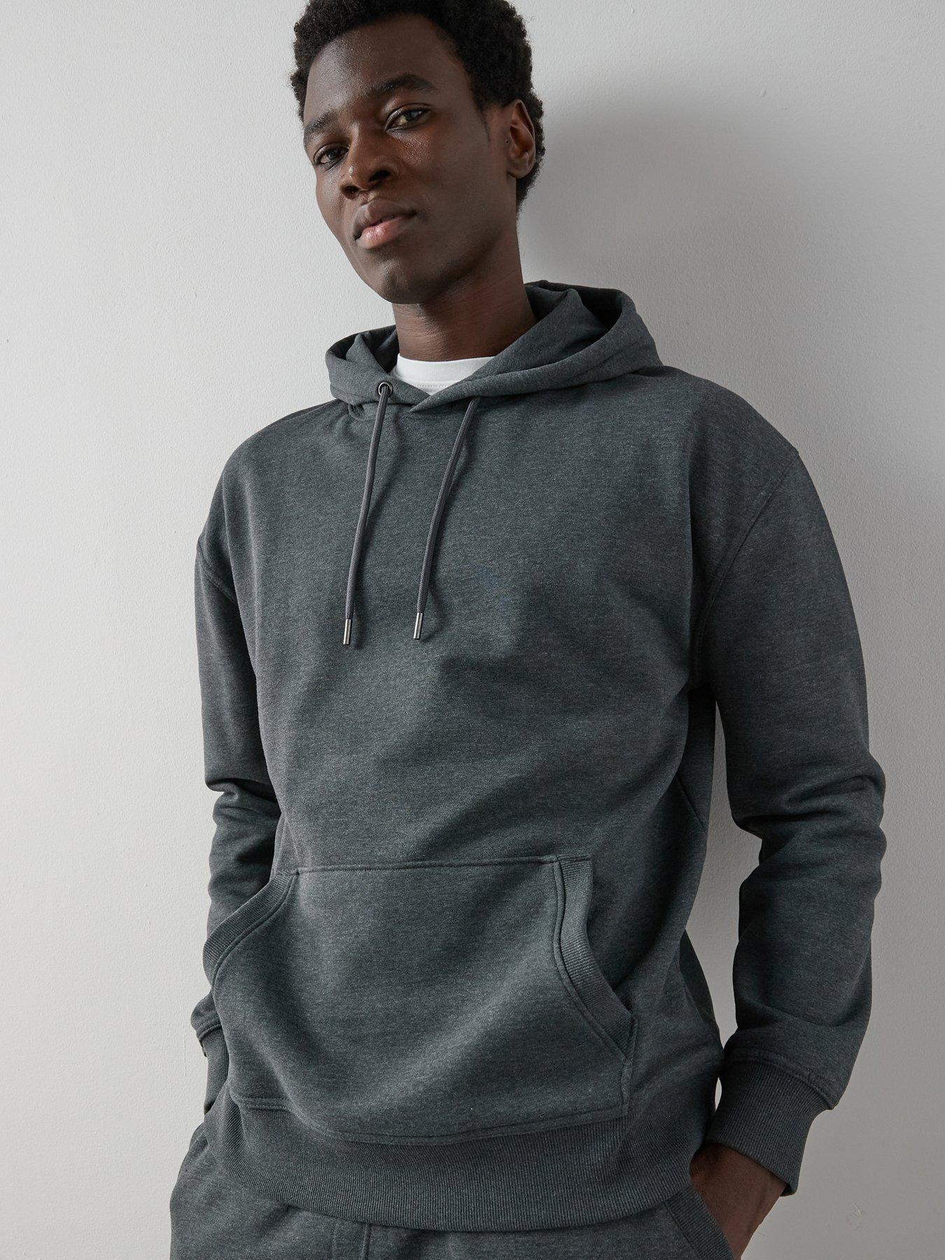 The Very Collection Cotton Blend Essential Oversized Hoody - Charcoal Marl