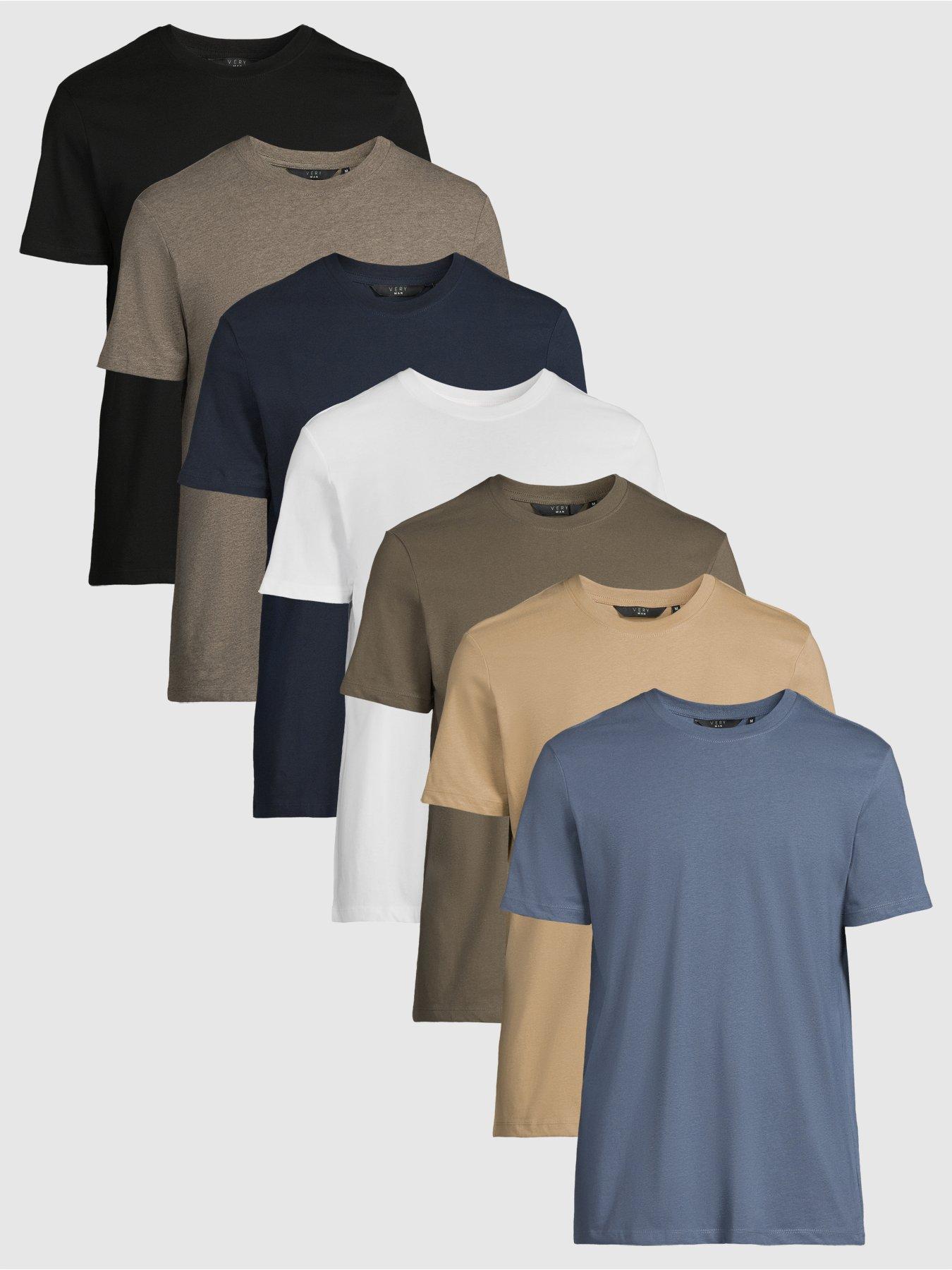 undefined 7 Pack Crew Neck T-Shirt - Multi