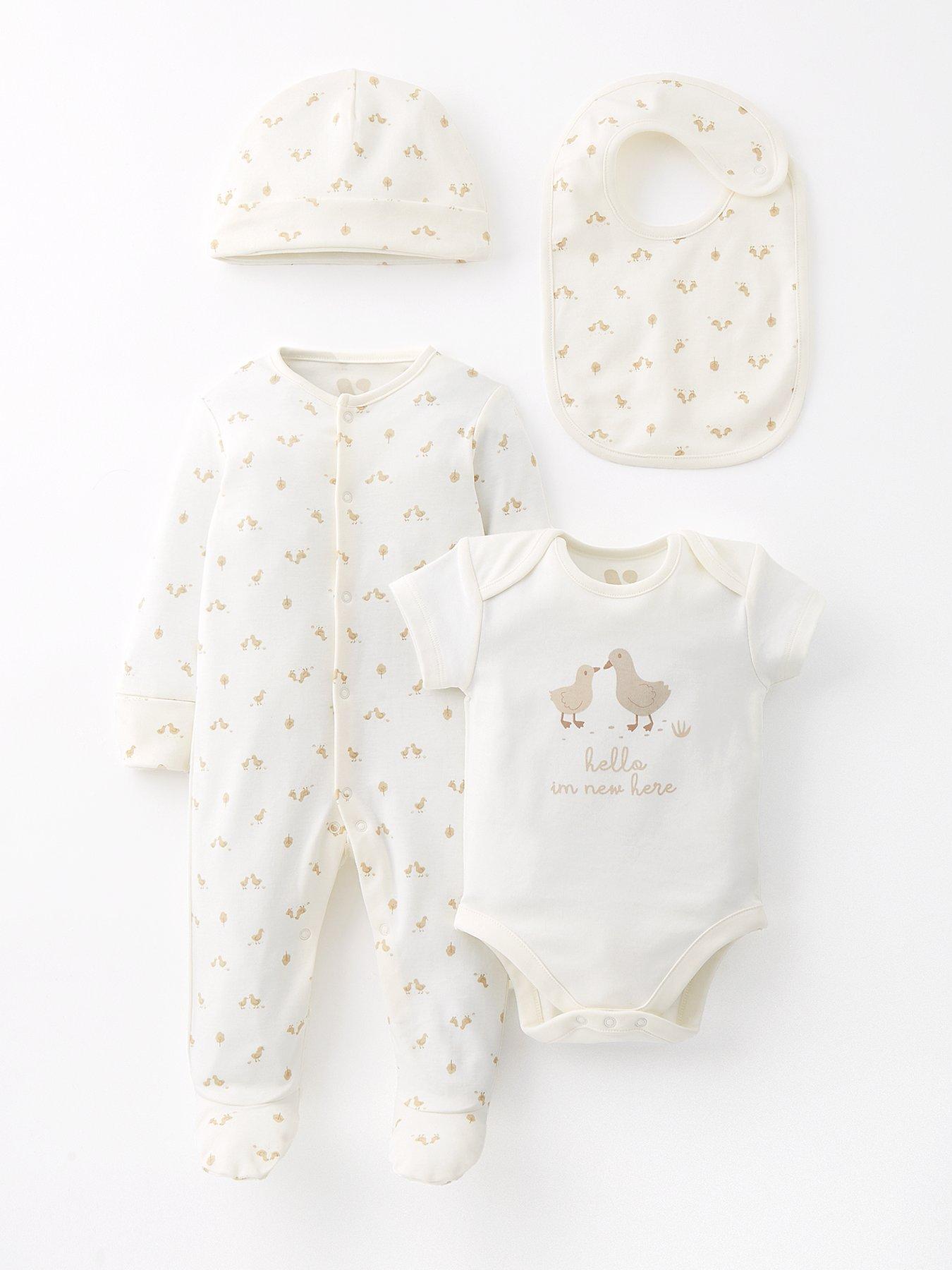 The Very Collection Unisex Duckling 4 Piece Newborn Starter Set