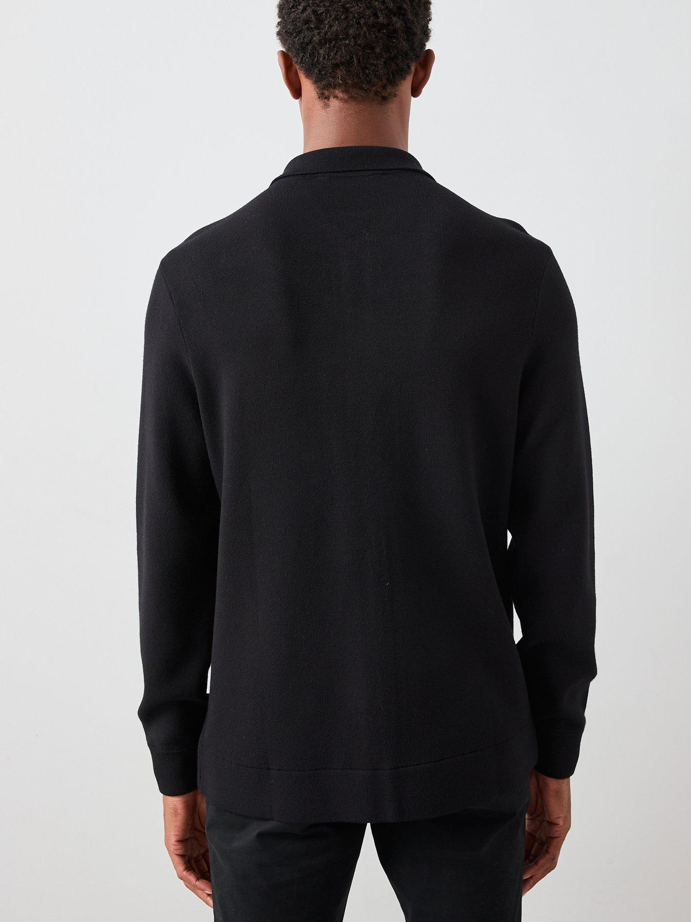Image 2 of 7 of The Very Collection Midweight Knitted Zip Shacket - Black