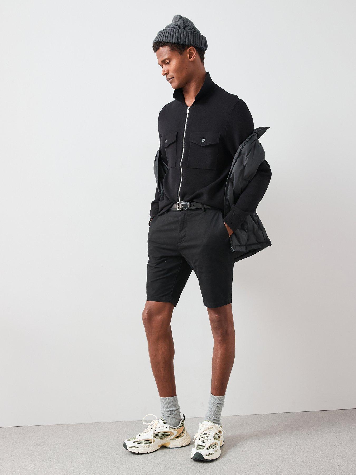 Image 5 of 7 of The Very Collection Midweight Knitted Zip Shacket - Black